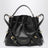 Borsa a secchiello Voyou Bucket piccola in pelle nera