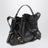 Borsa a secchiello Voyou Bucket piccola in pelle nera