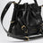 Borsa a secchiello Voyou Bucket piccola in pelle nera