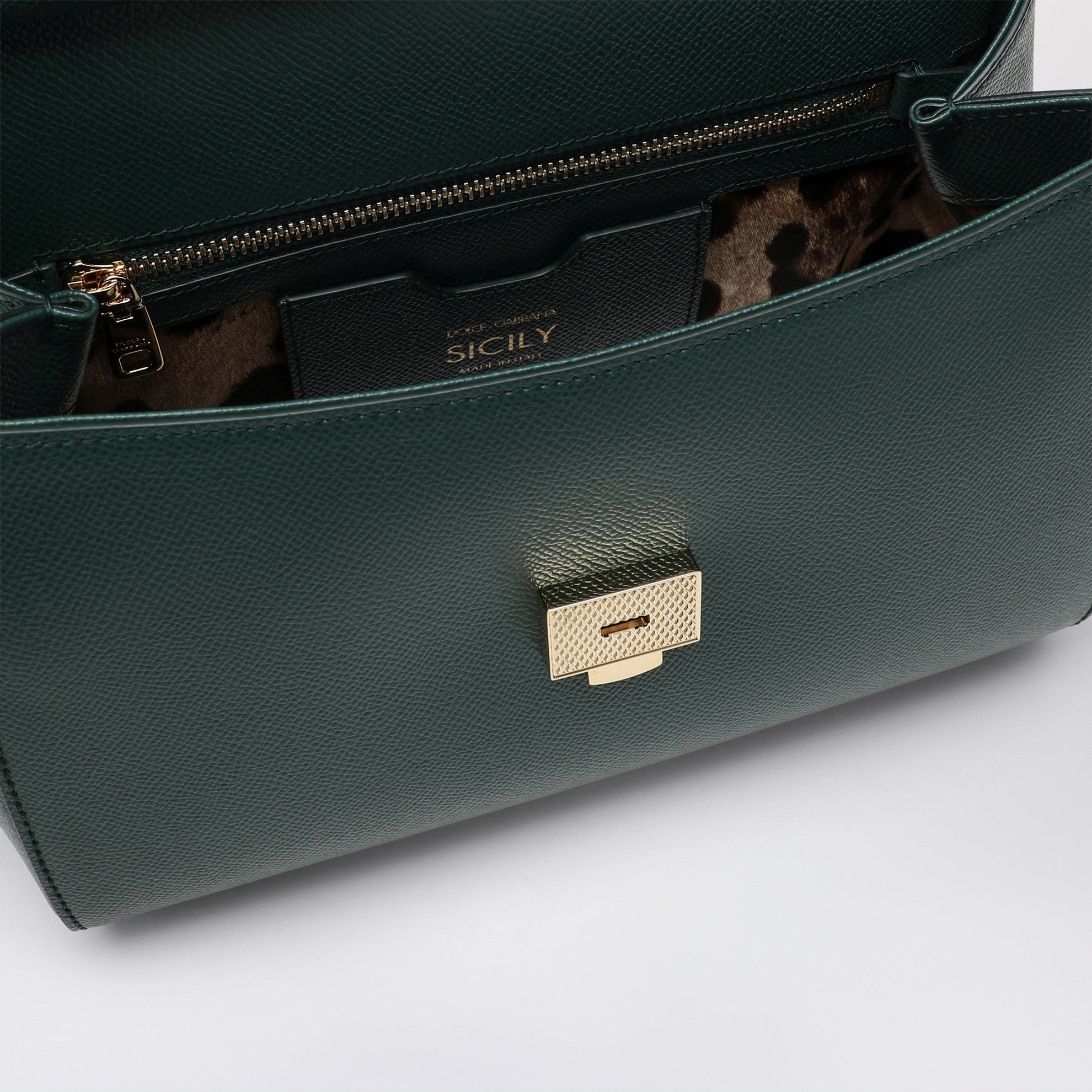 Große Handtasche Sicily in der Farbe Lago-Grün
