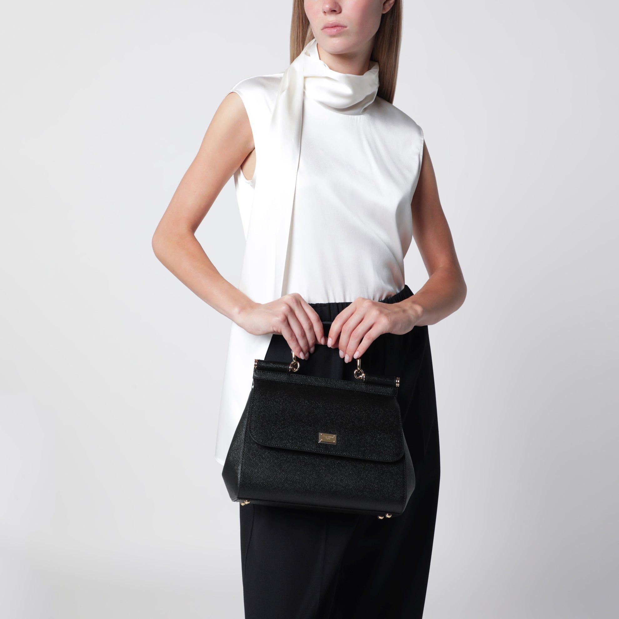Large black Sicily handbag