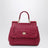 Small Sicily handbag in woven nappa leather, hibiscus