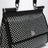 Borsa a mano Sicily piccola nera con cristalli