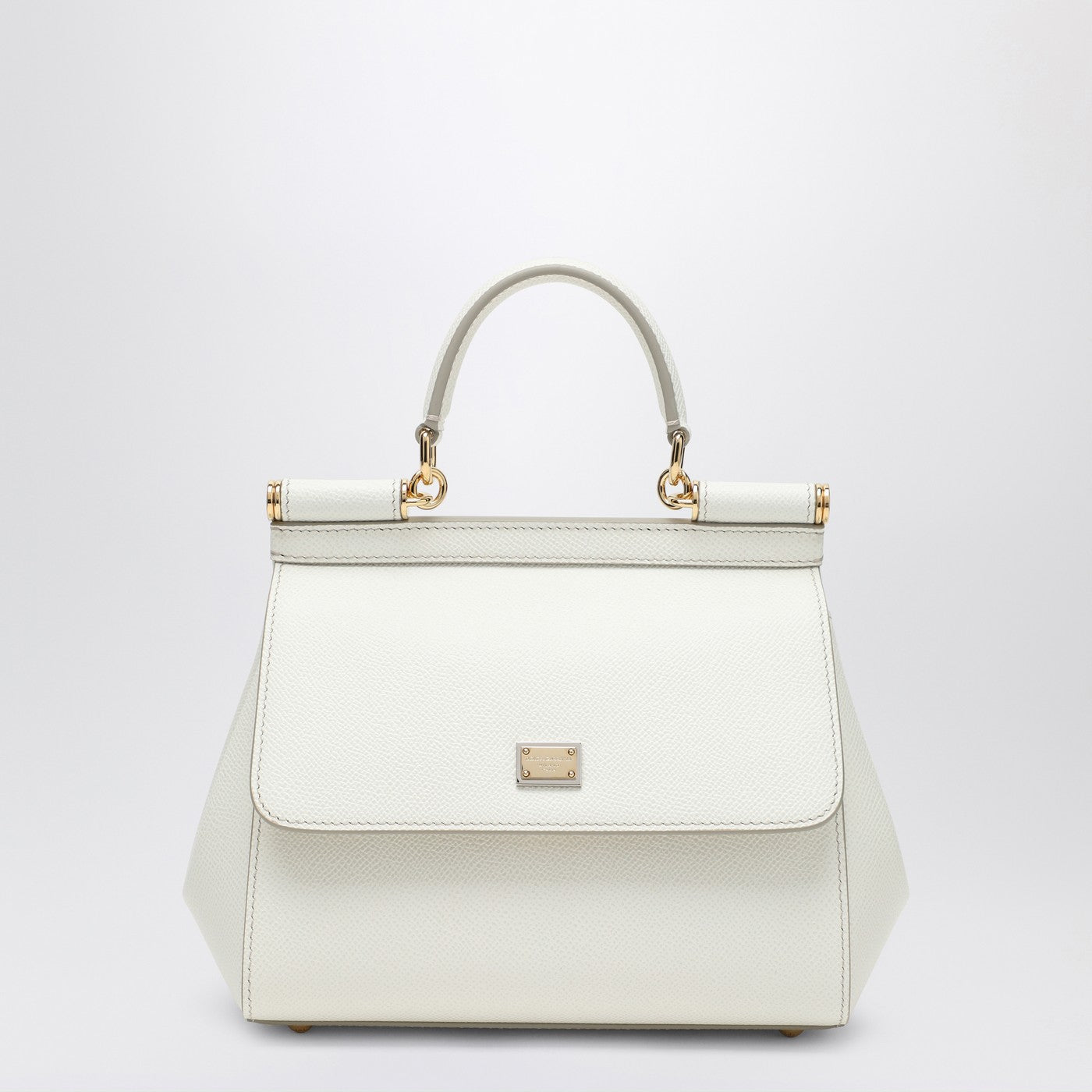 Sicily medium top-handle bag in white