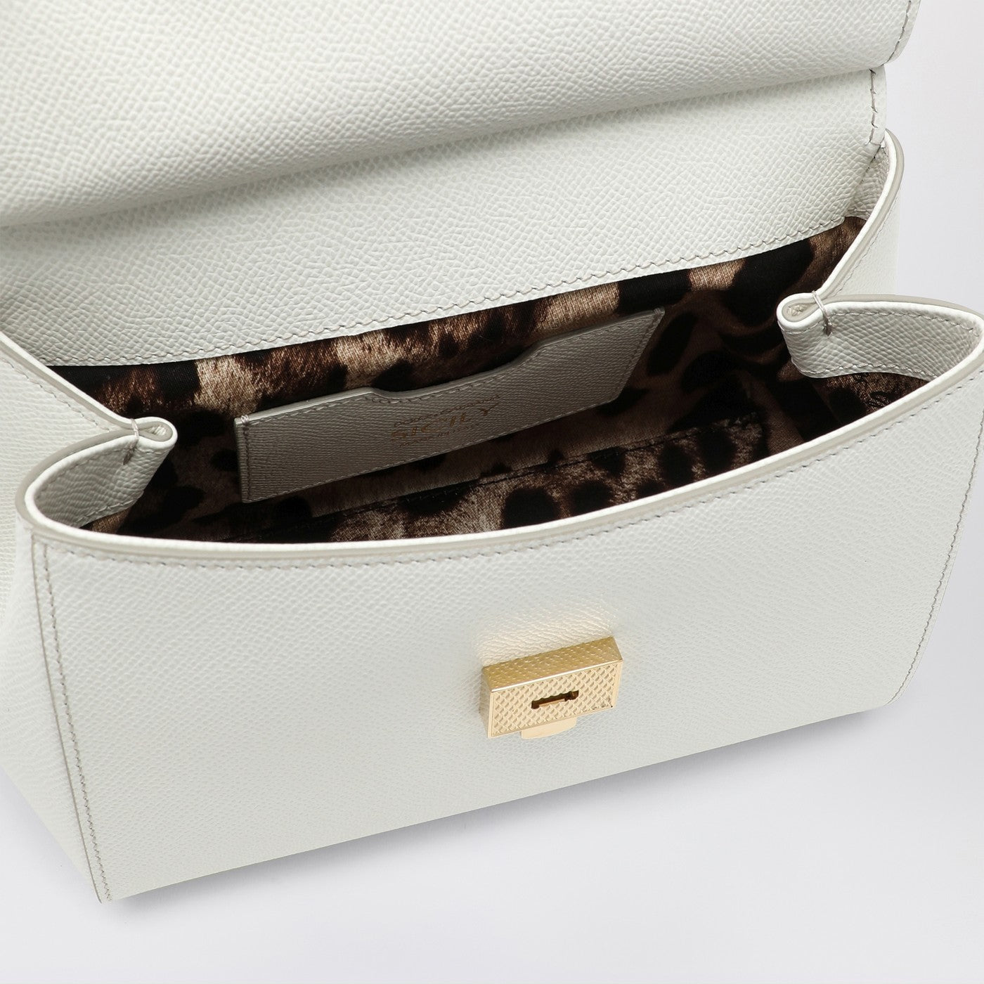 Sicily medium top-handle bag in white