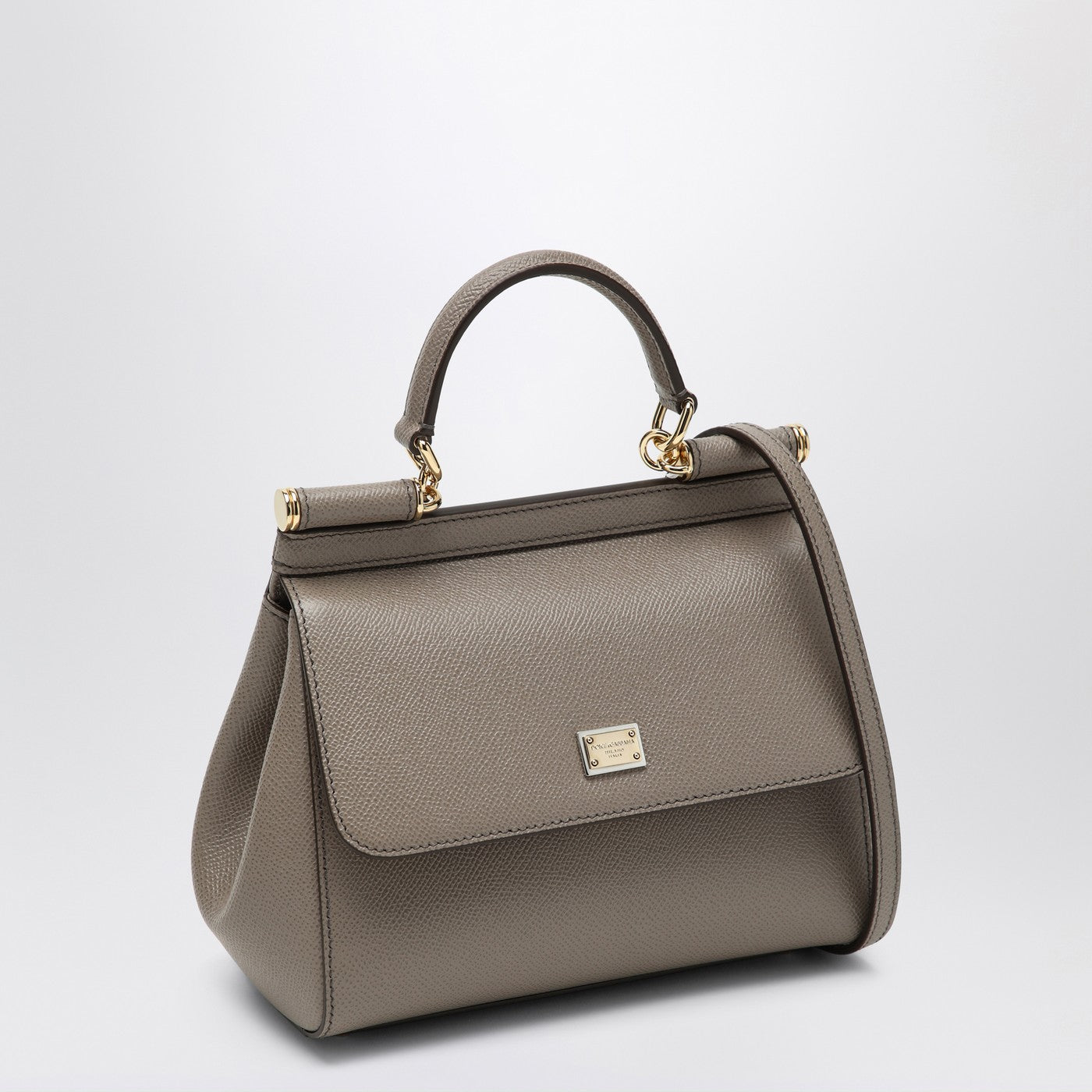 Medium Sicily handbag in light mud colour