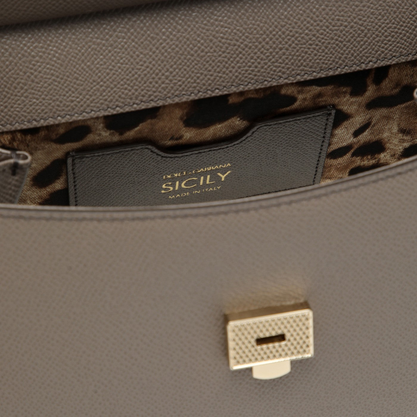 Medium Sicily handbag in light mud colour