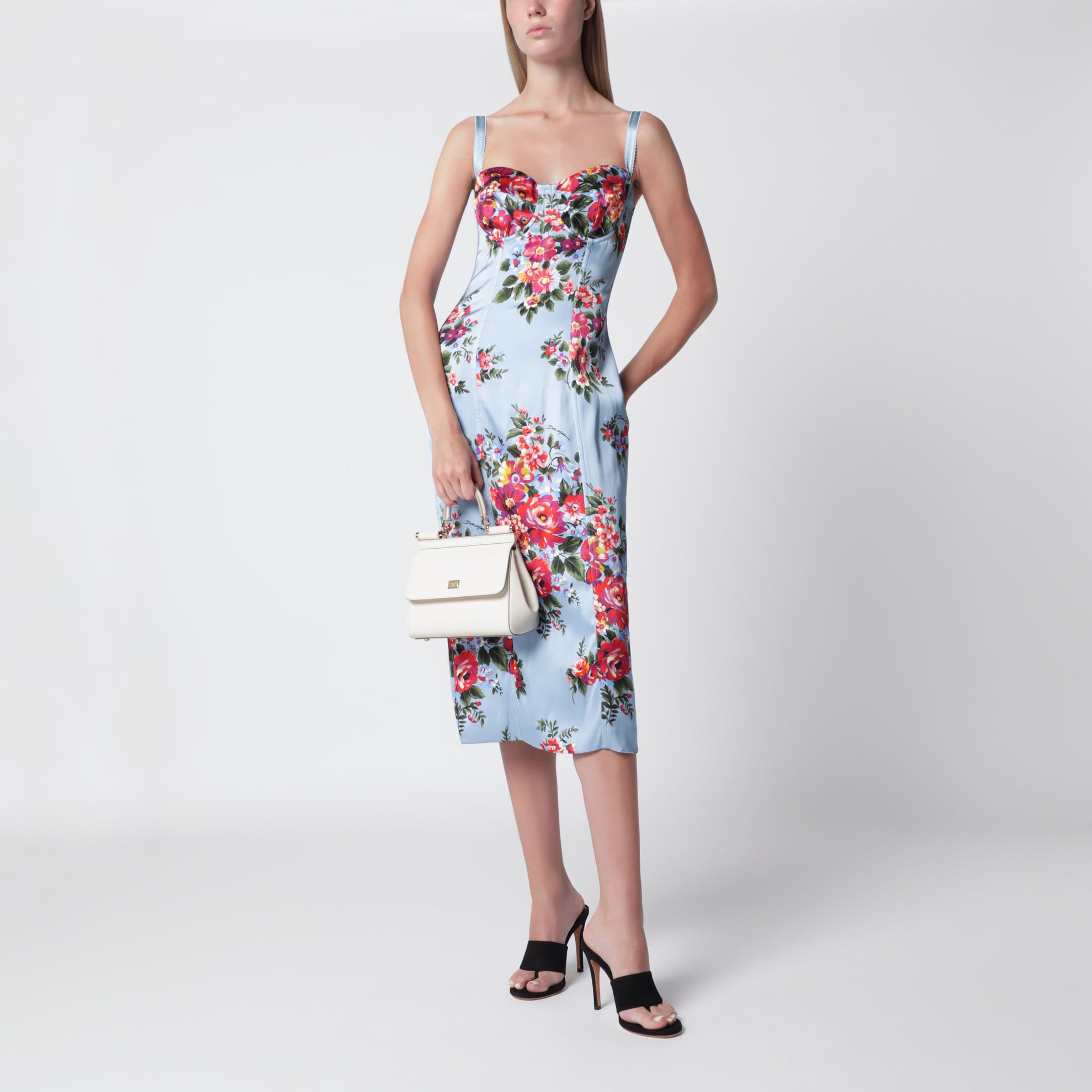 Sicily medium top-handle bag in white