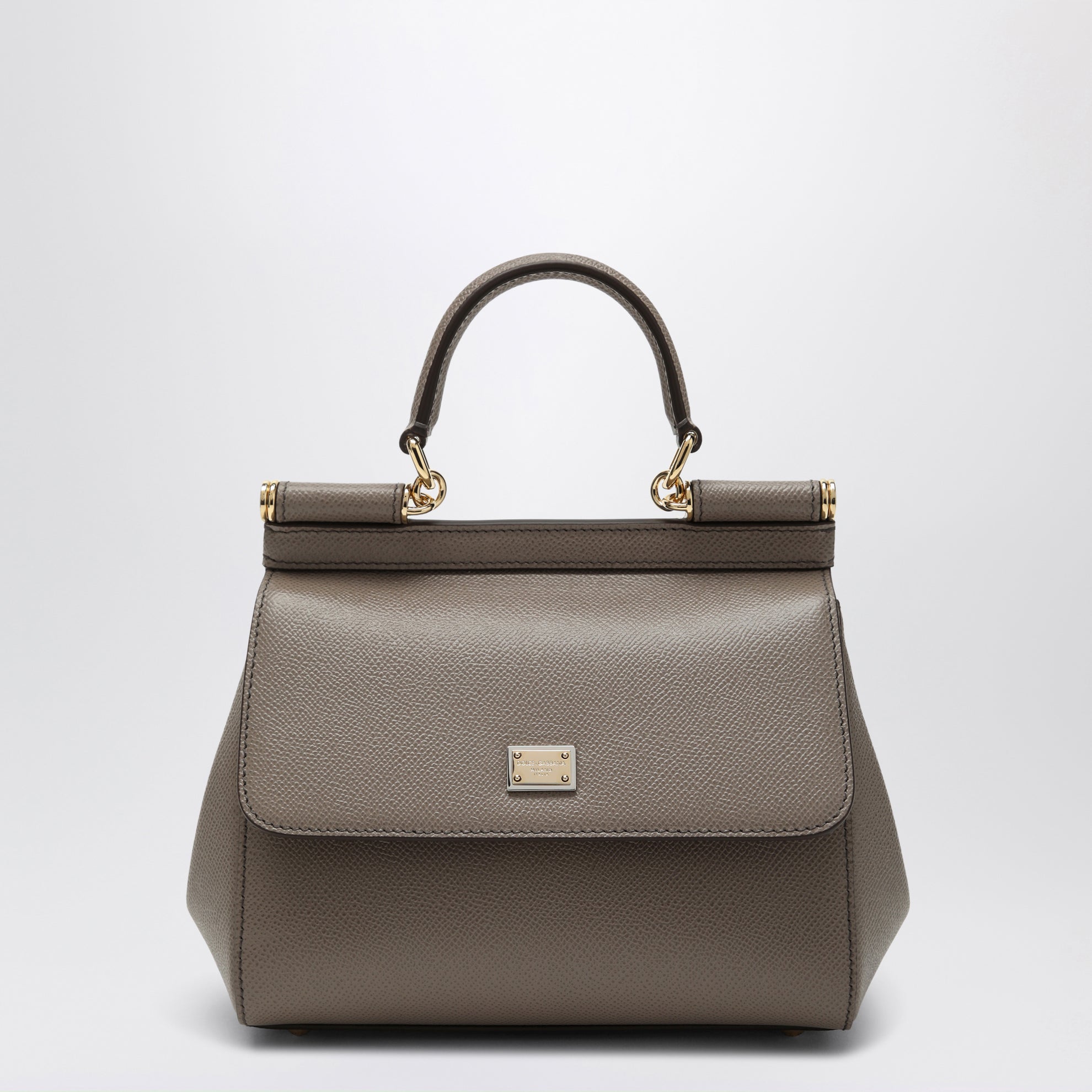Medium Sicily handbag in light mud colour