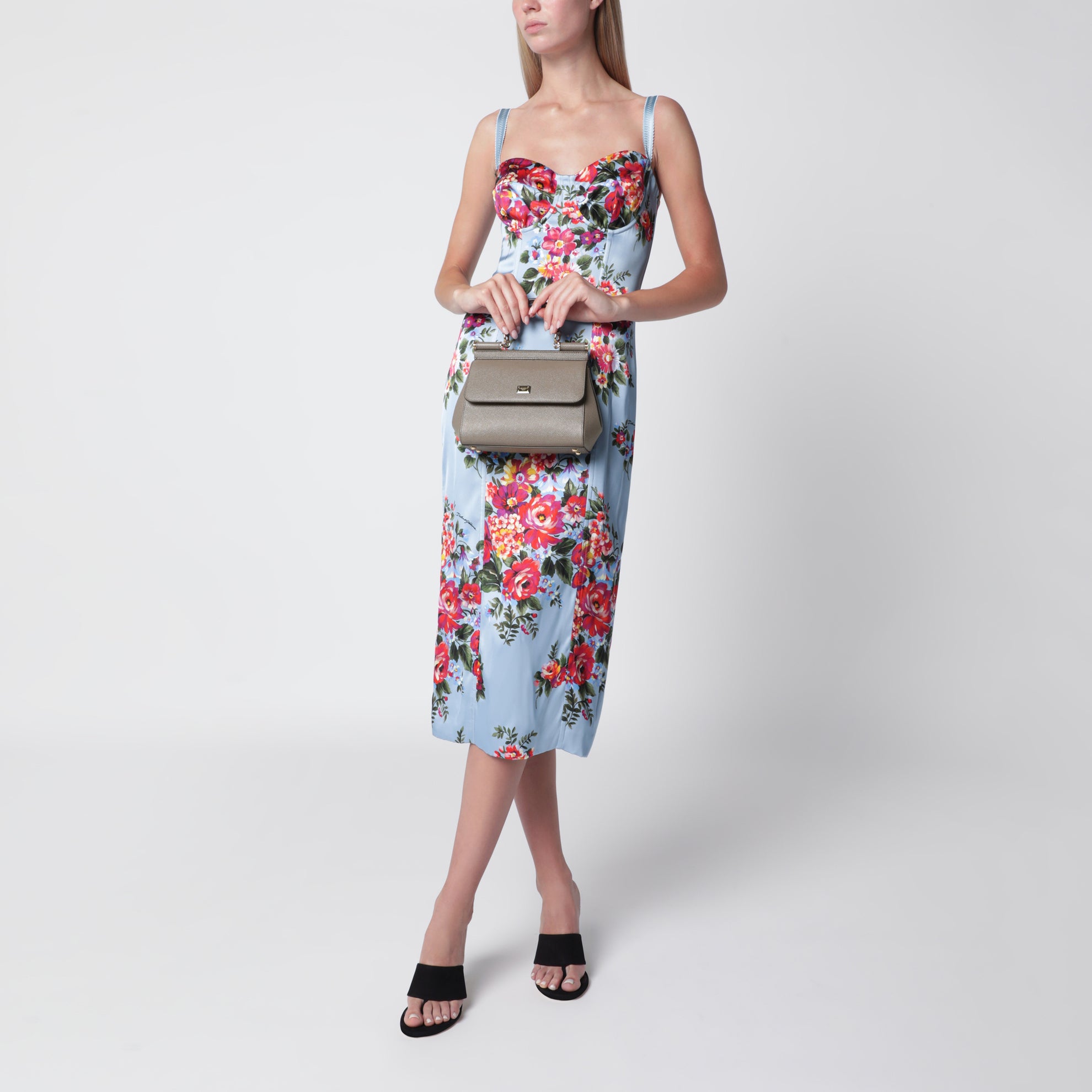 Medium Sicily handbag in light mud colour