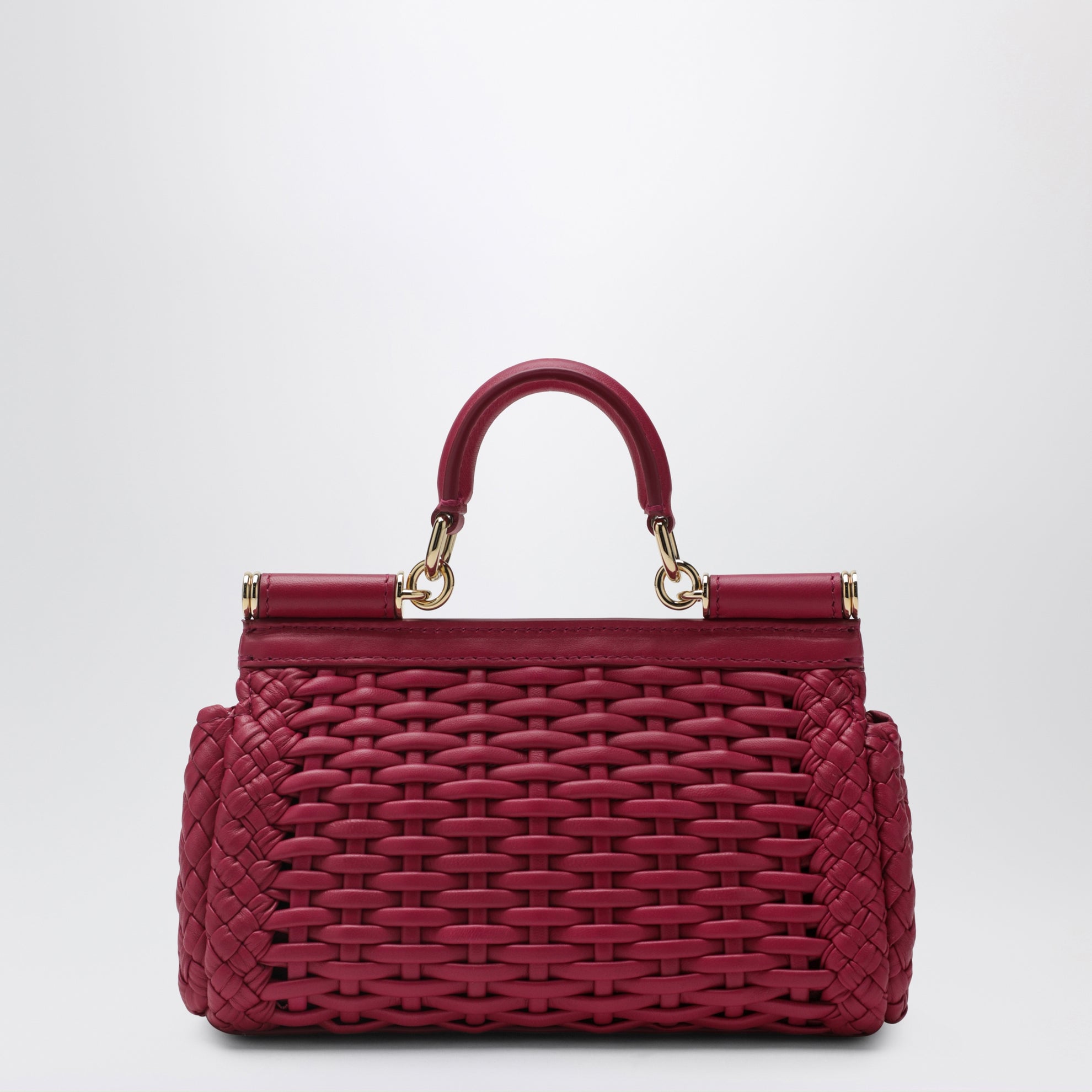 Borsa a mano Sicily mini in nappa intrecciata ibisco