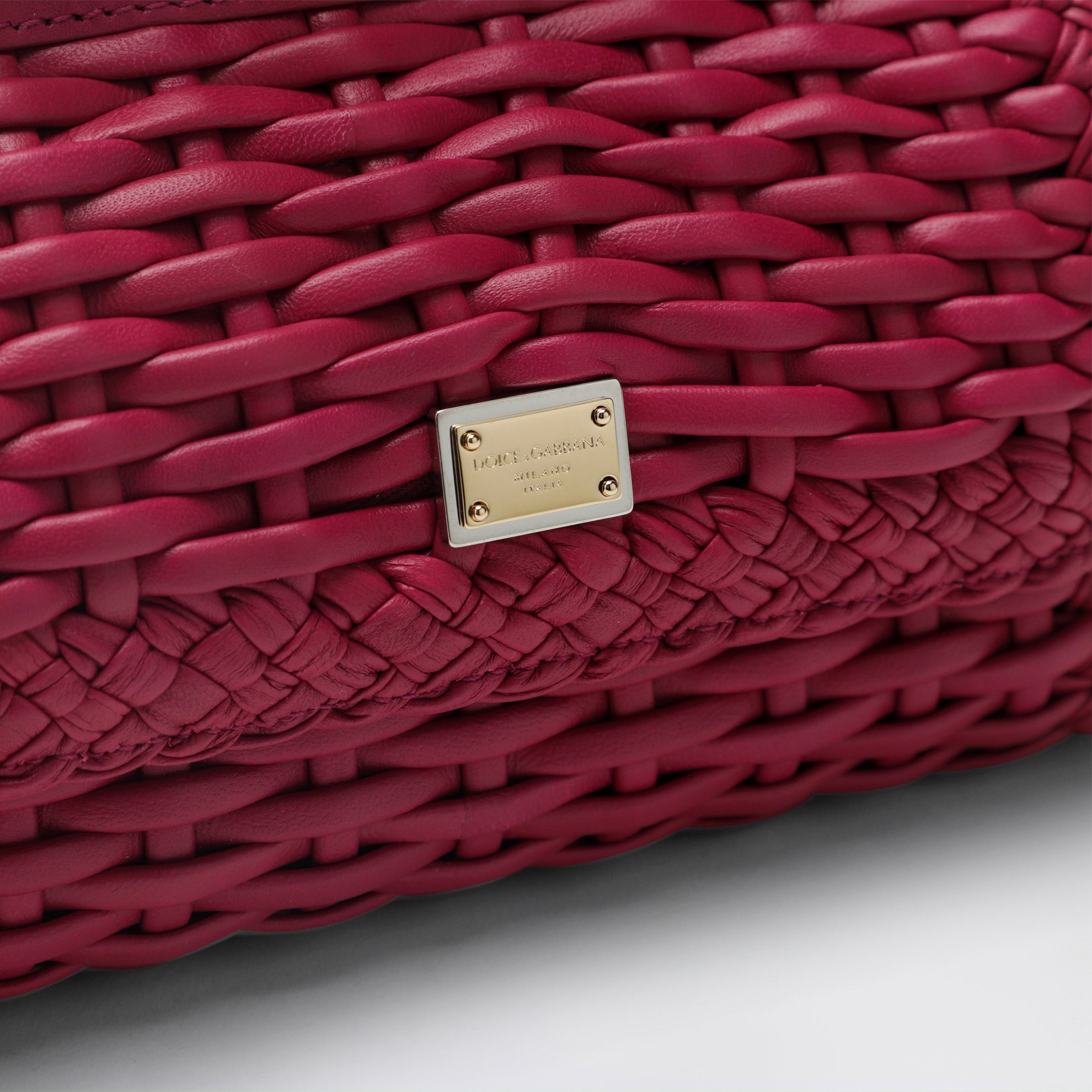 Borsa a mano Sicily mini in nappa intrecciata ibisco