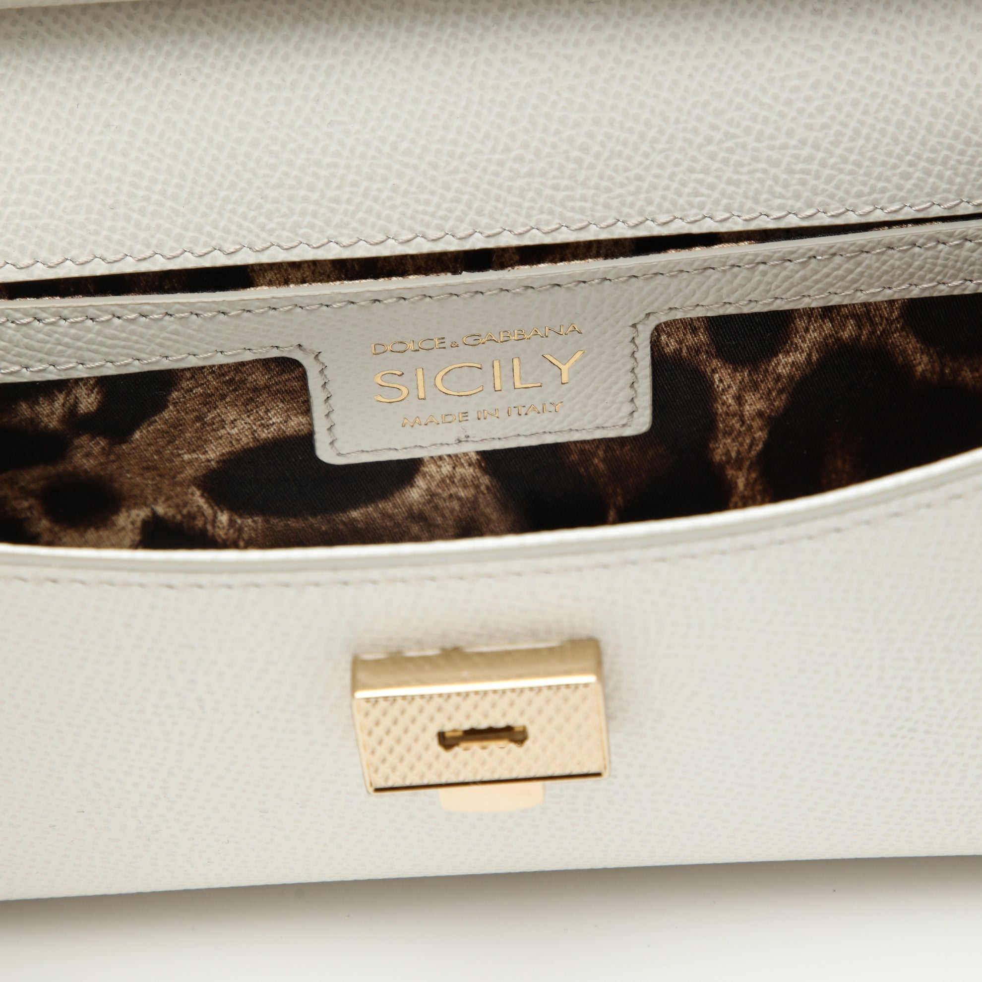Small Sicily handbag in white