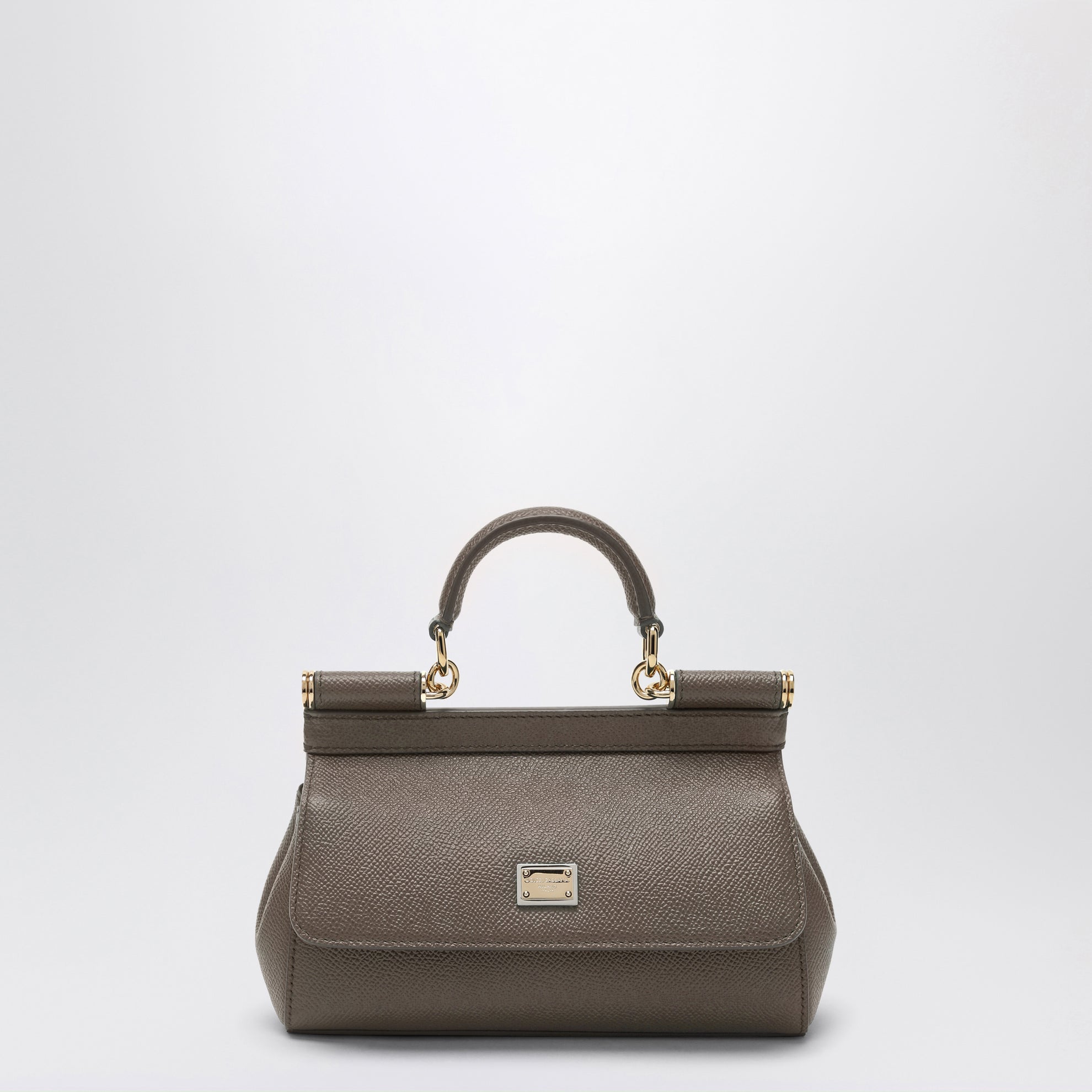 Small Sicily handbag in mud brown