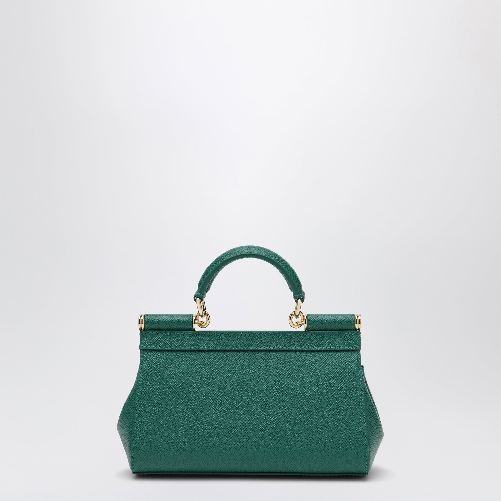 Small Sicily top-handle bag in emerald green