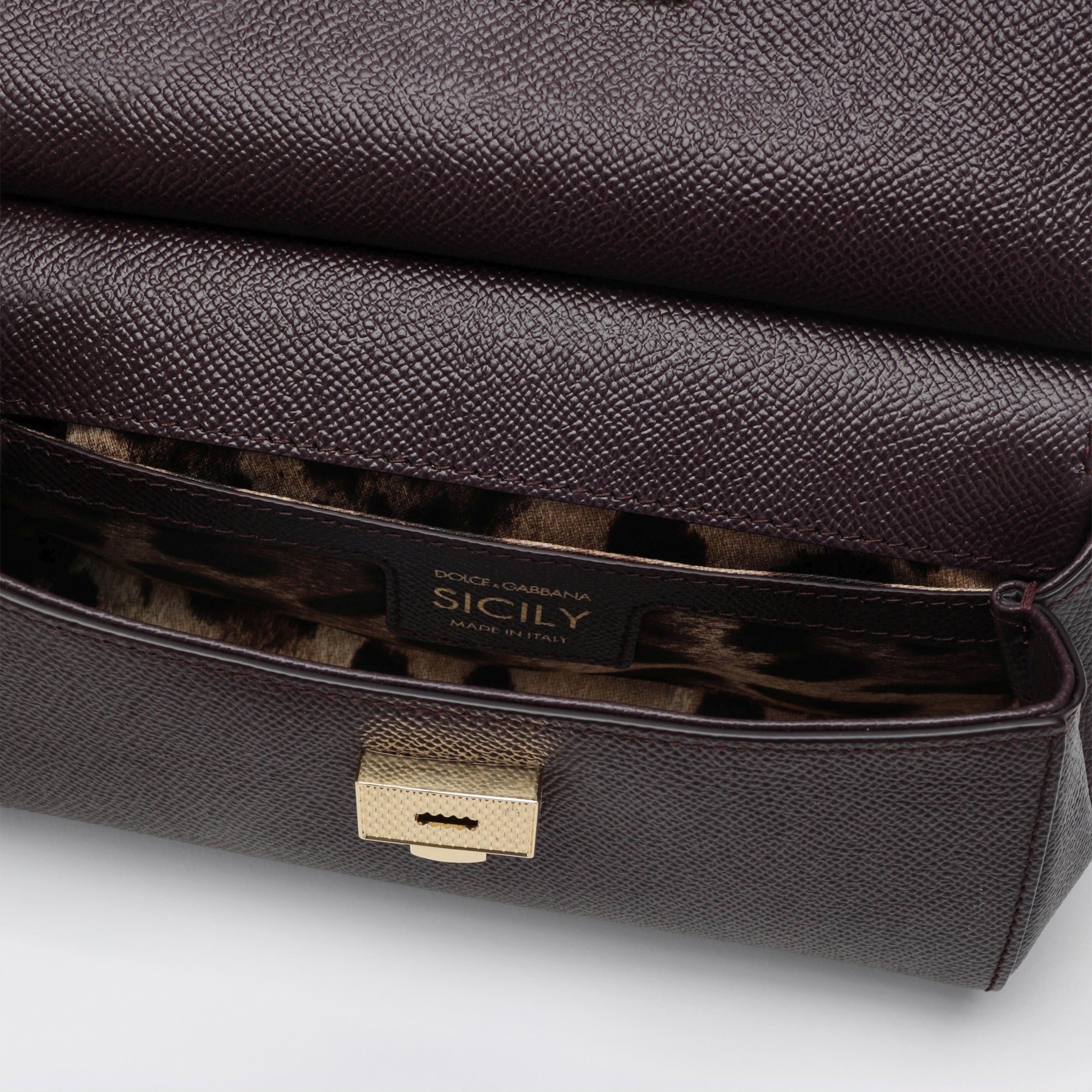 Borsa a mano Sicily piccola color mosto