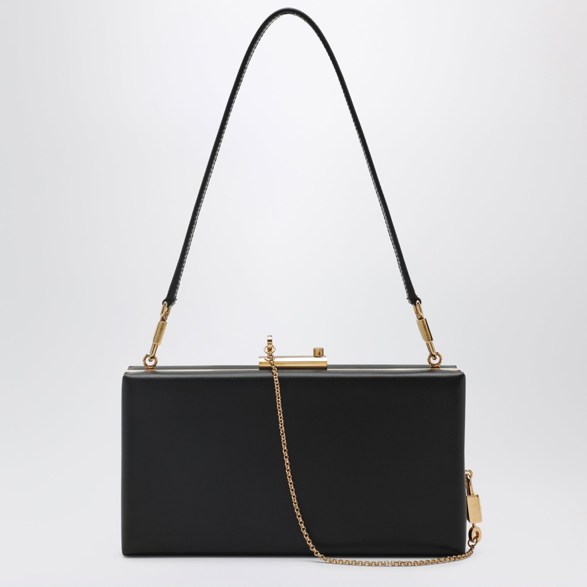 Sac Eva Box en cuir de veau noir