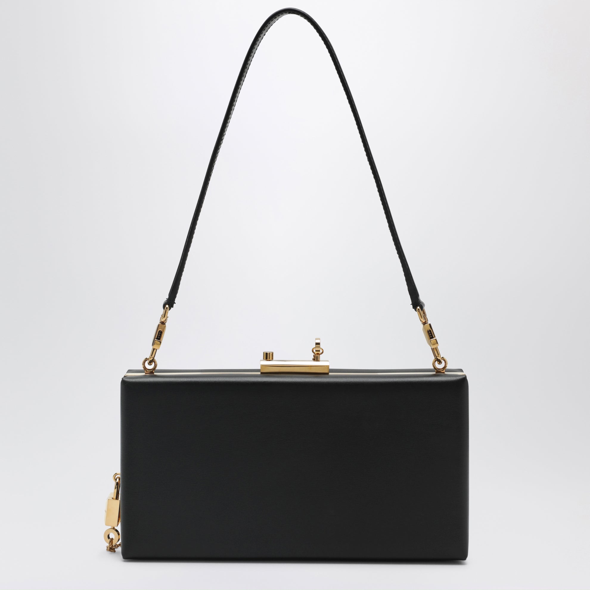 Sac Eva Box en cuir de veau noir