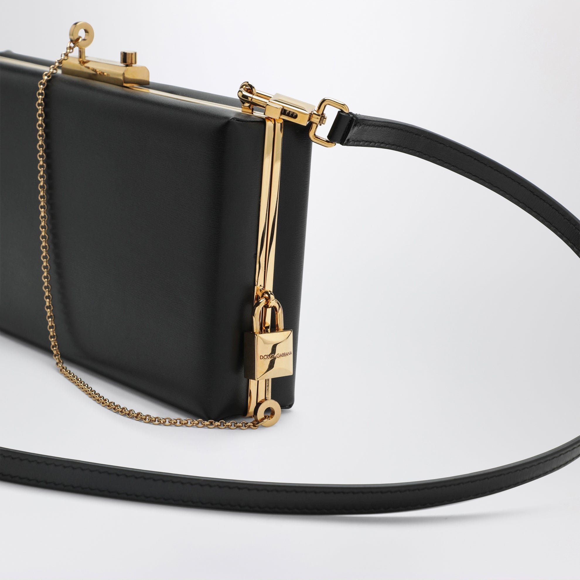 Sac Eva Box en cuir de veau noir