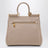 Borsa My Sicily piccola color nude in pelle plongé
