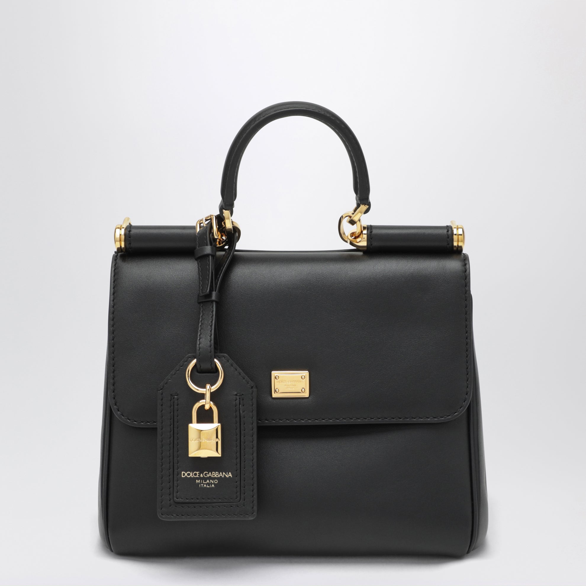 Borsa a spalla My Sicily in pelle nera