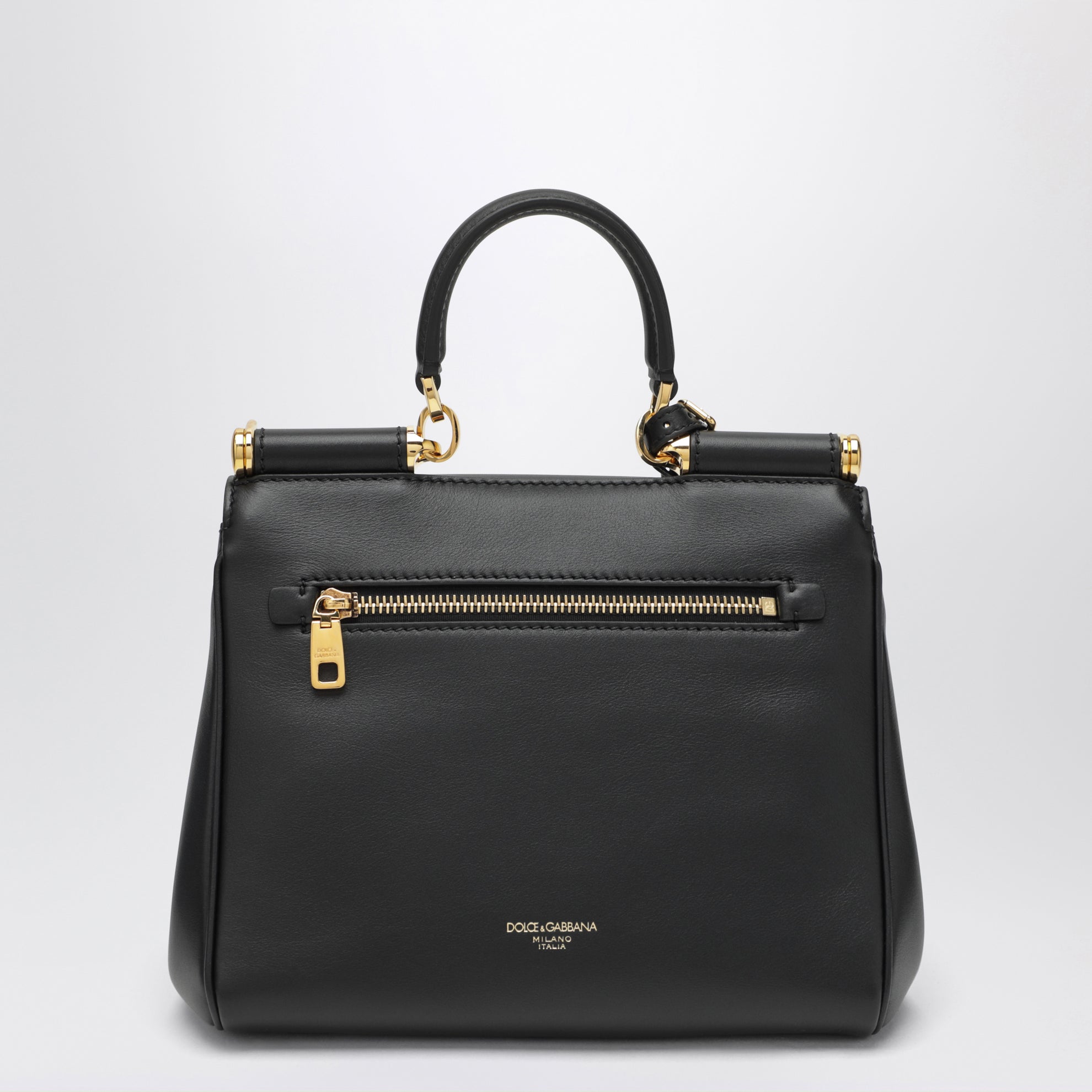 Borsa a spalla My Sicily in pelle nera