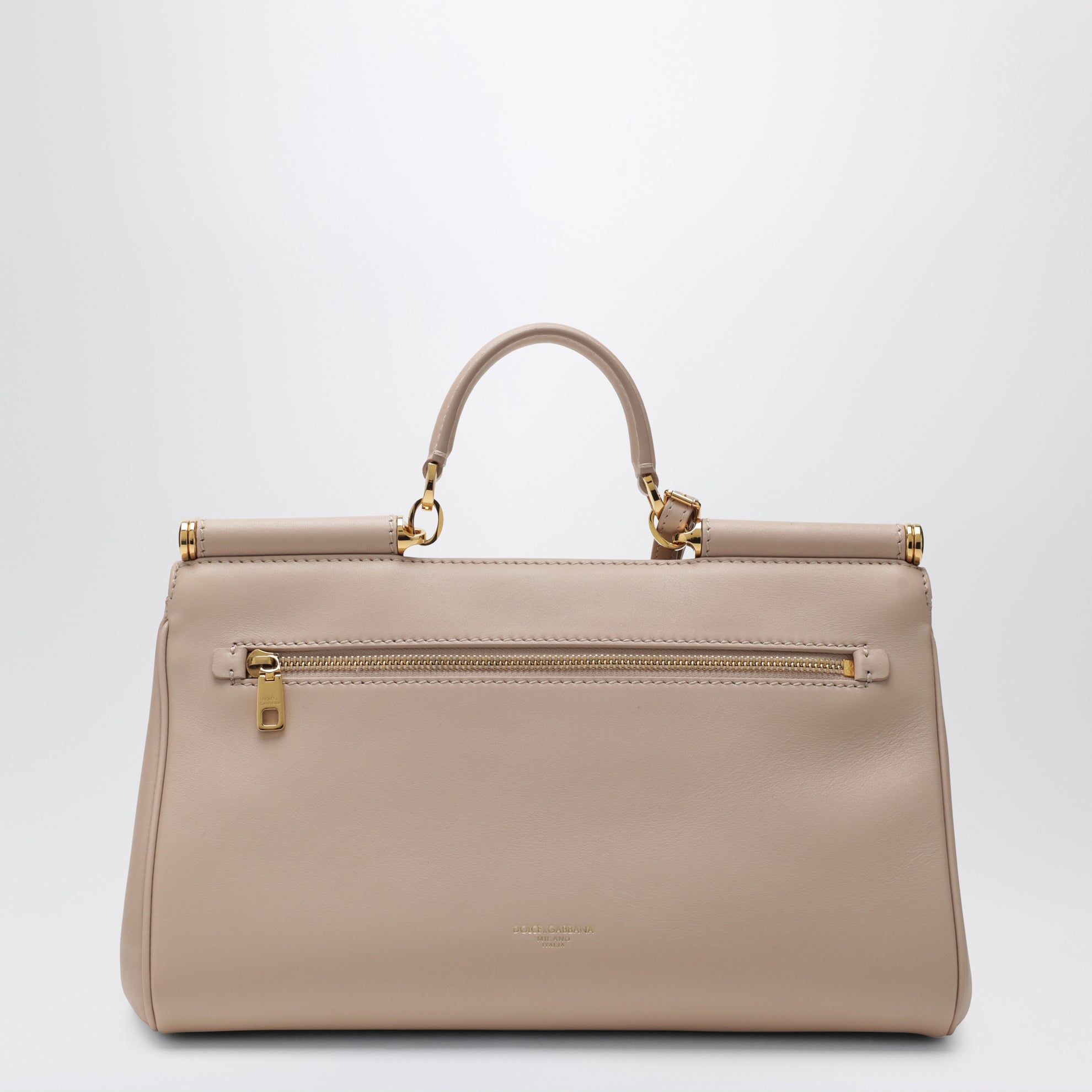 My Sicily mittelgroße Tasche in Nude aus Plongé-Leder