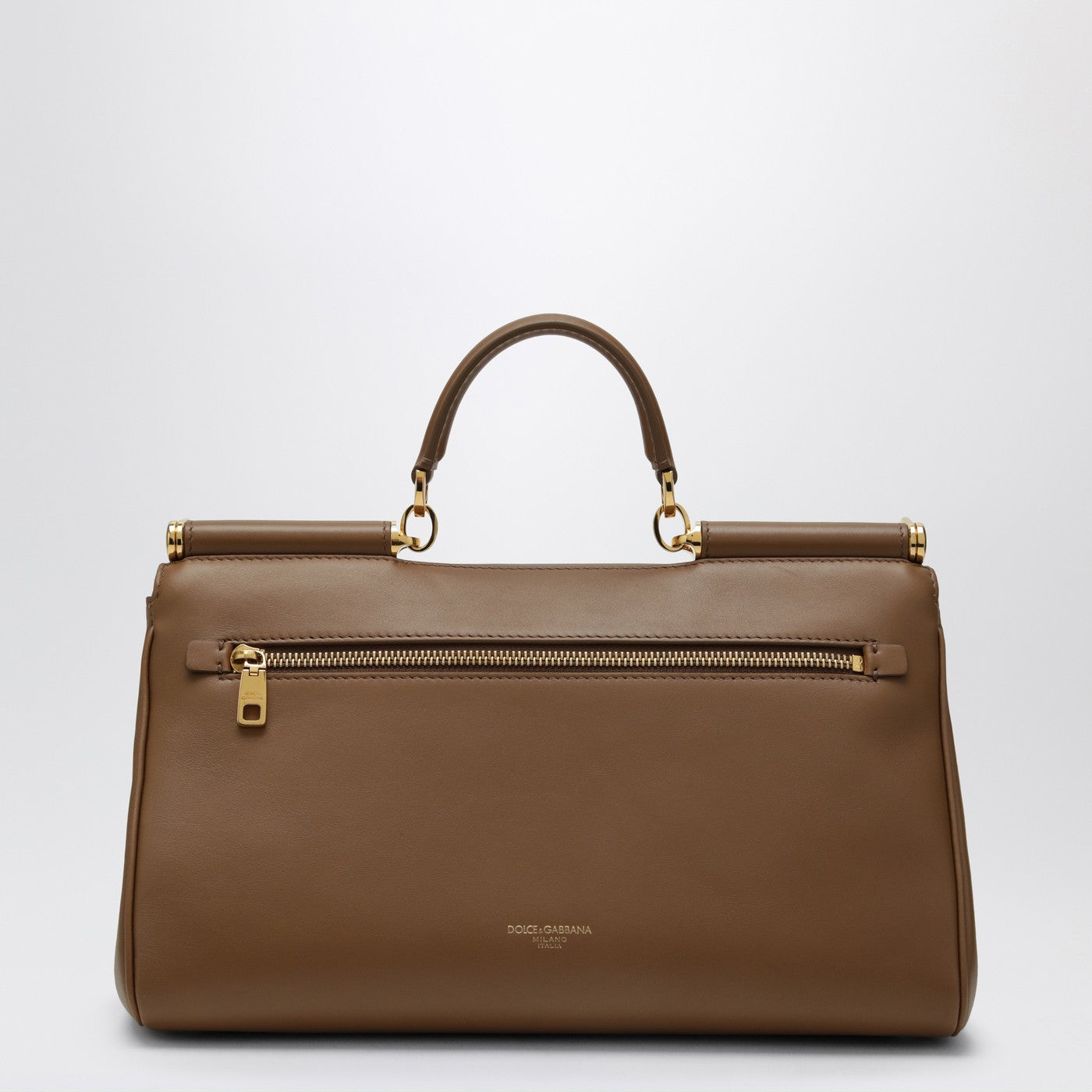 Dolce&Gabbana My Sicily top handle bag in caramel leather | TheDoubleF