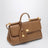 Borsa a mano My Sicily in pelle color caramello