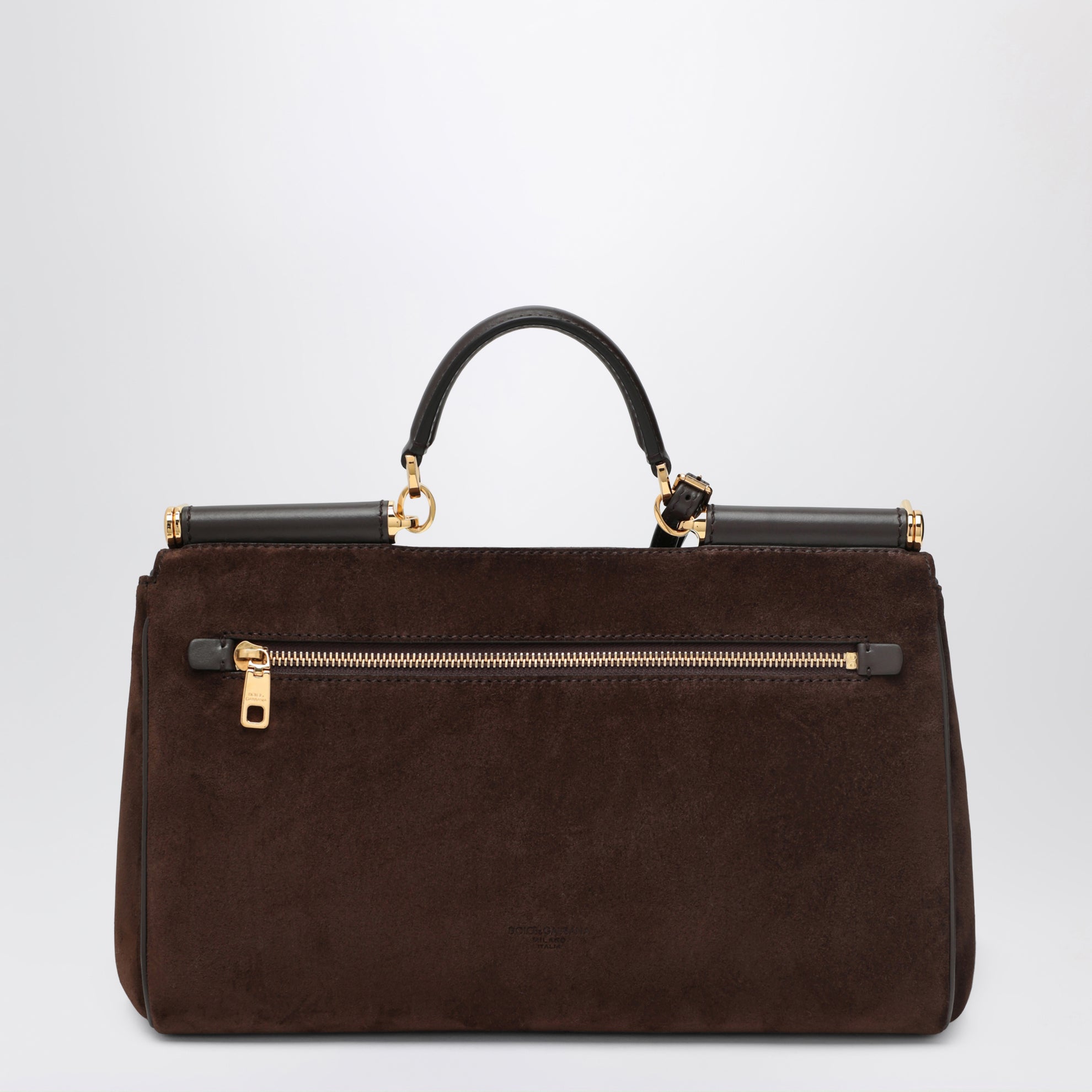 Brown suede leather bag My Sicily