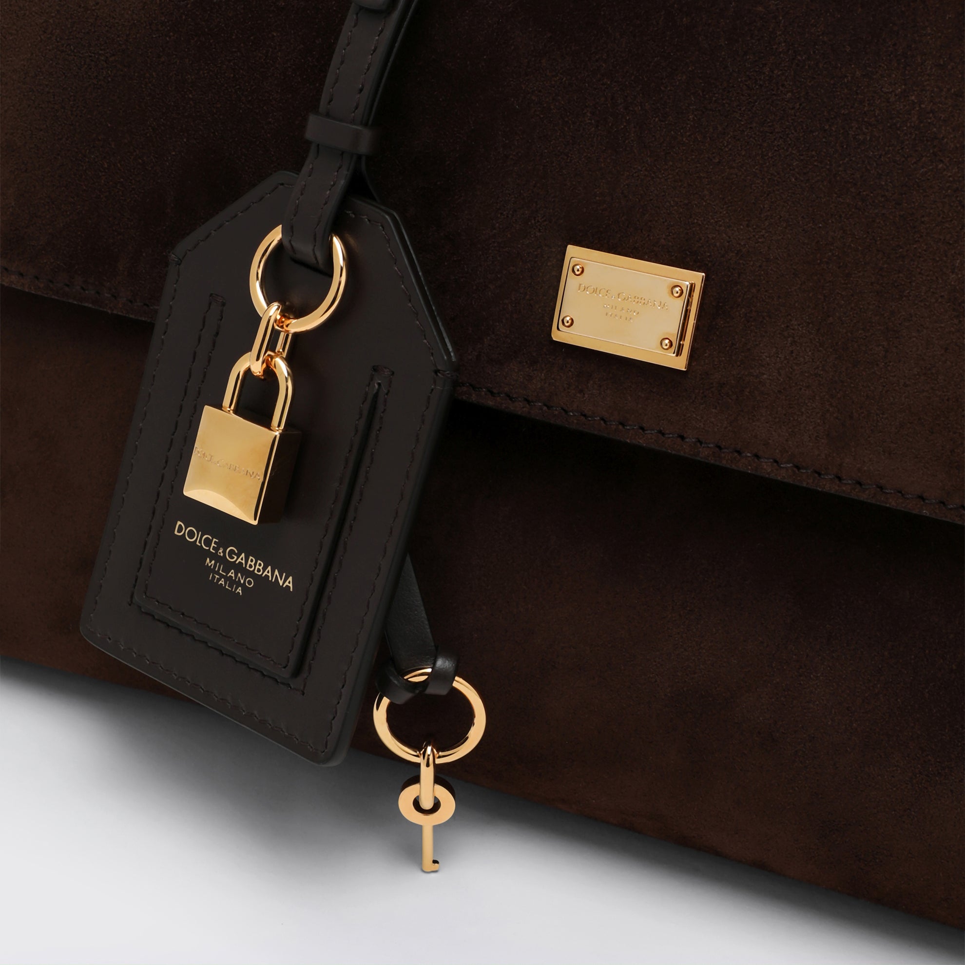 Brown suede leather bag My Sicily