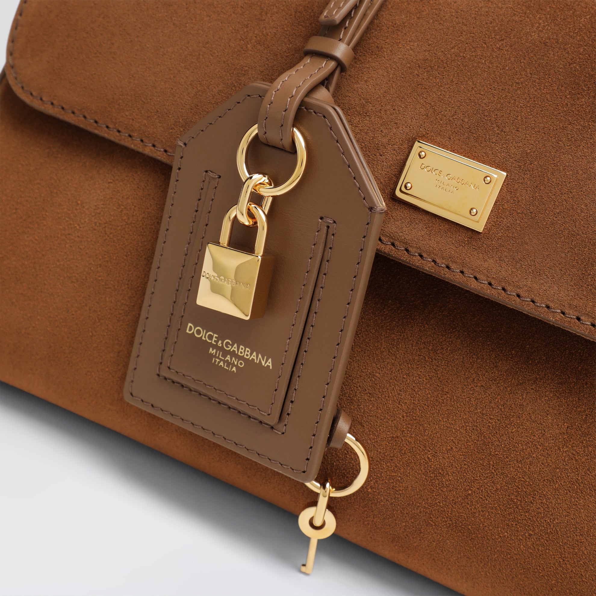 Medium My Sicily Bag in Camel Suede Leather