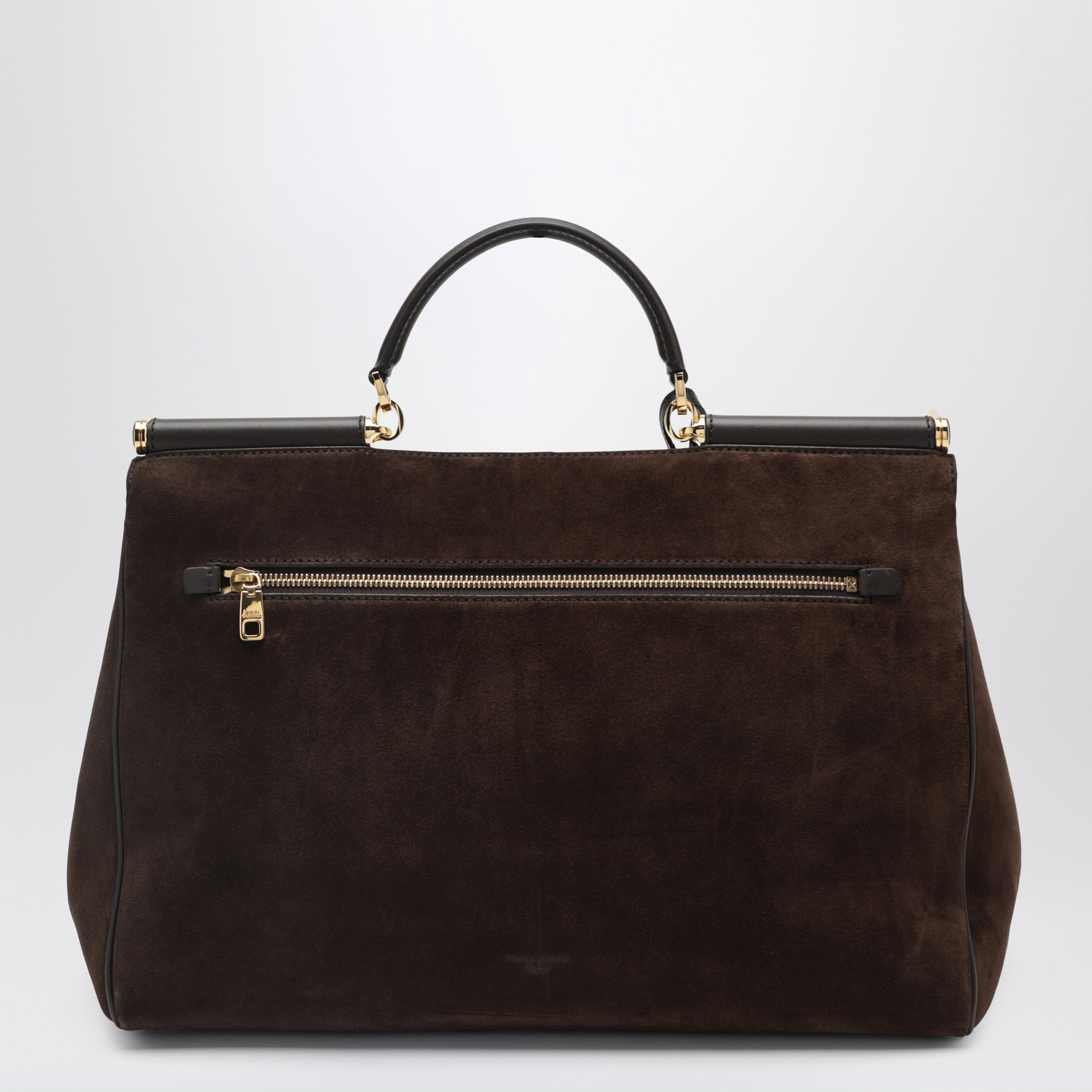 My Sicily große Tasche aus wildleder in Ebenholzbraun