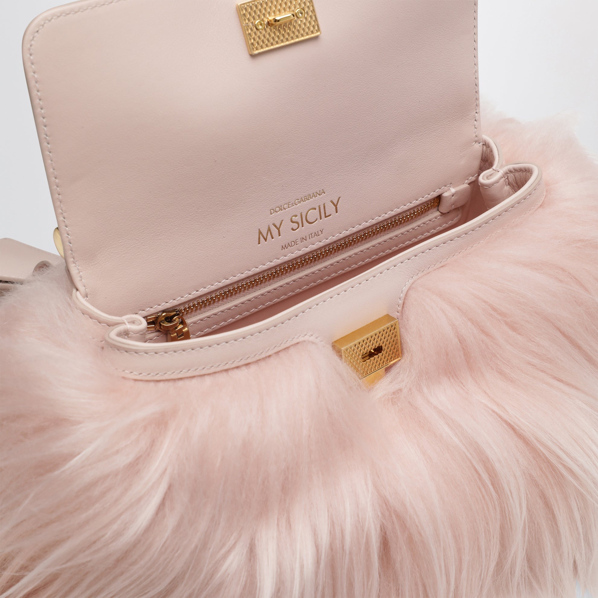 Borsa a mano My Sicily mini in kidassia cipria