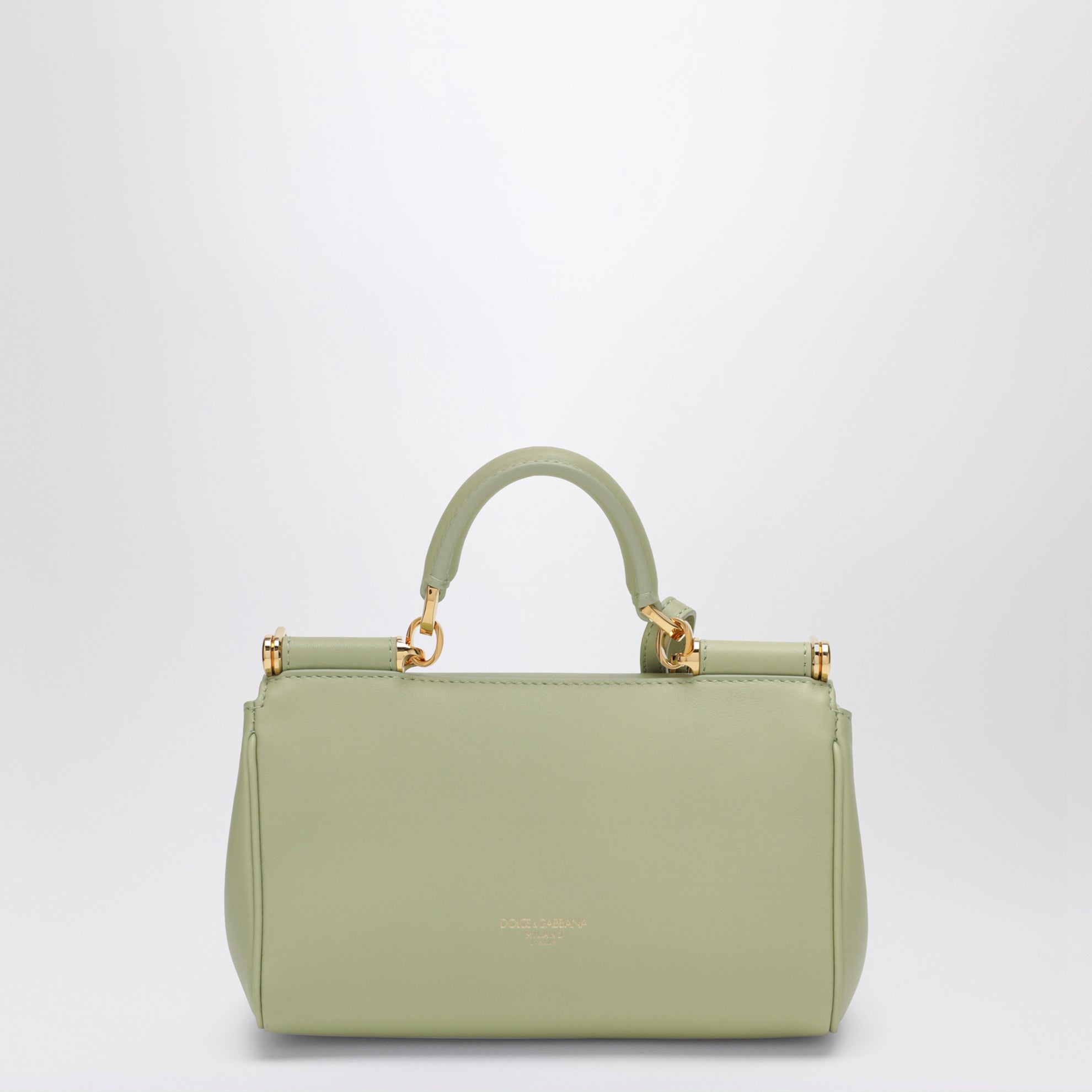 Borsa My Sicily mini verde salvia in pelle plongé