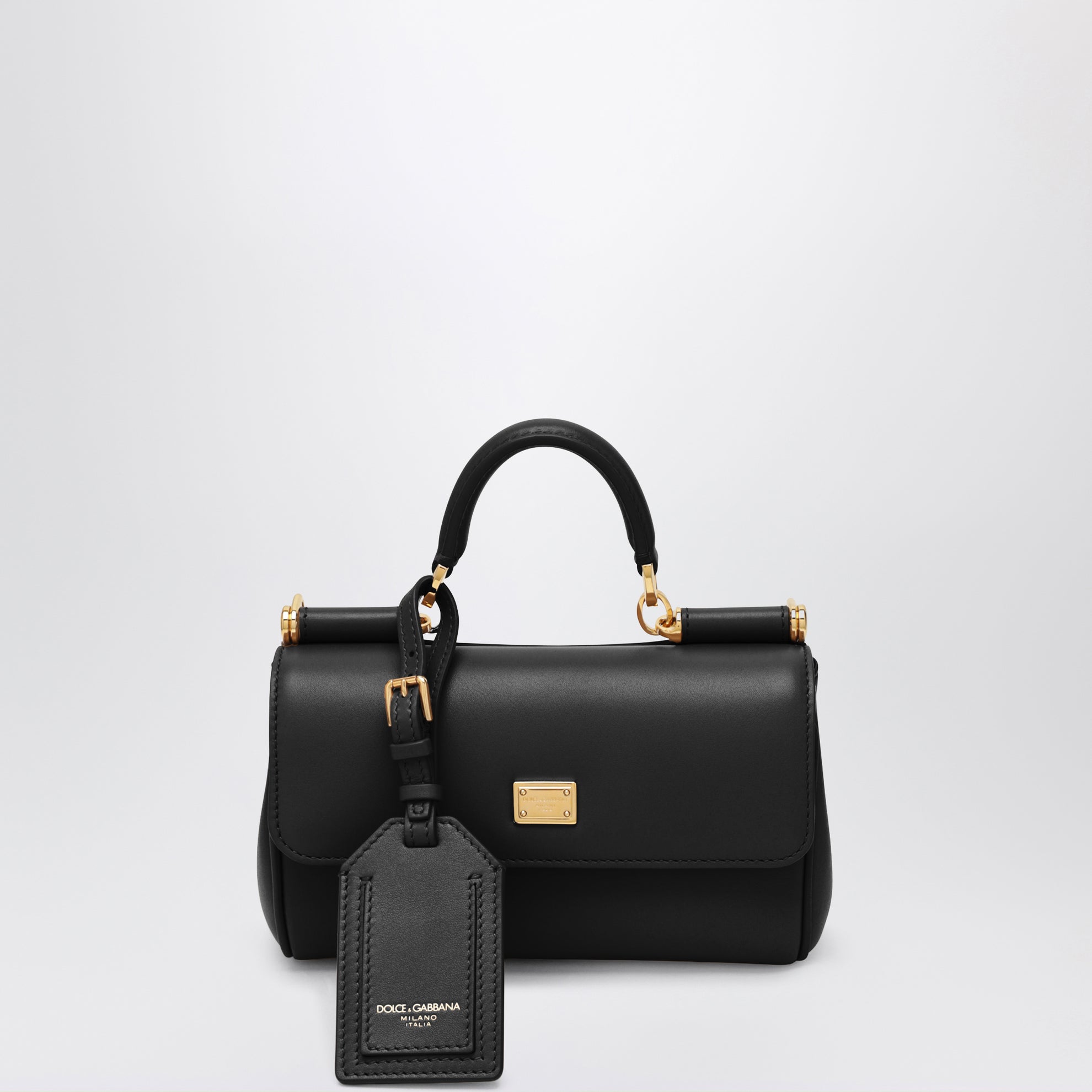 Borsa a mano My Sicily mini in pelle nera