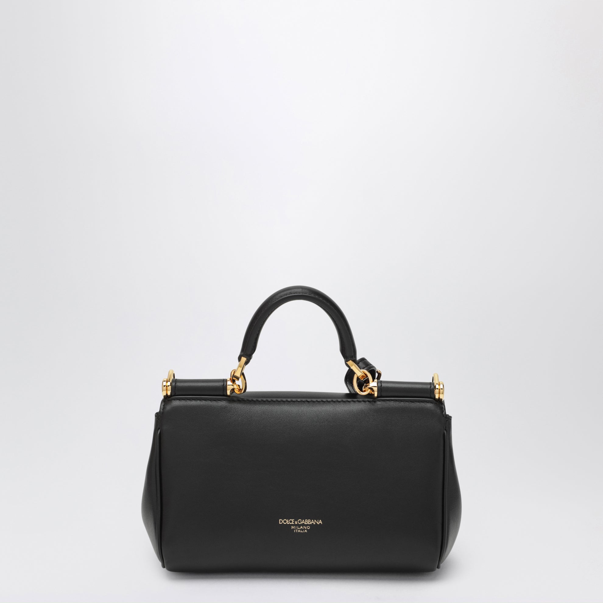 Borsa a mano My Sicily mini in pelle nera