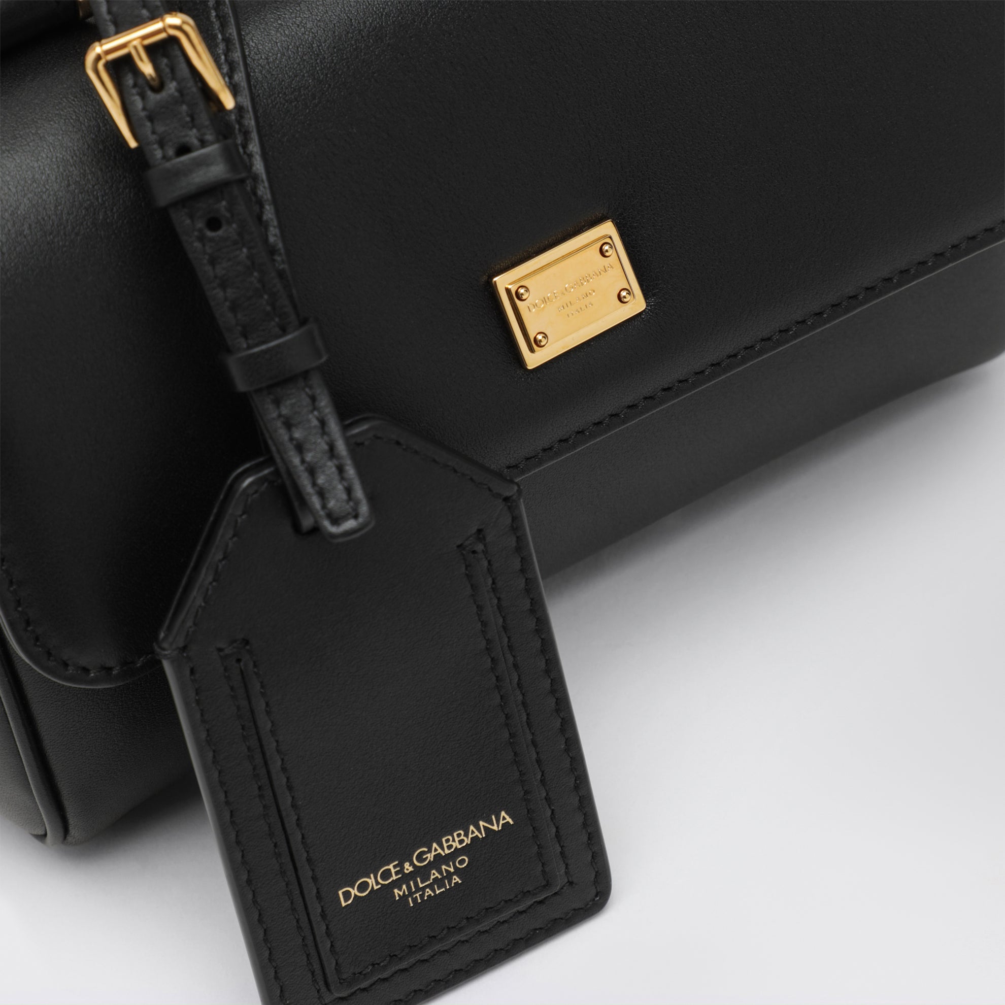 Borsa a mano My Sicily mini in pelle nera
