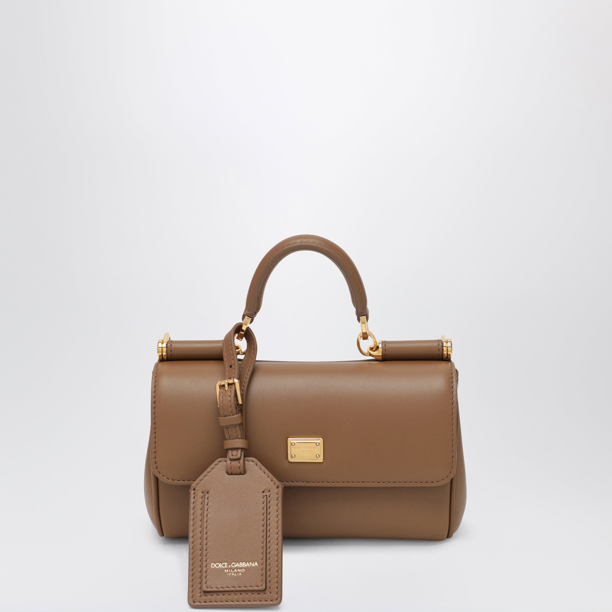 Mini My Sicily Handtasche aus karamellfarbenem Leder