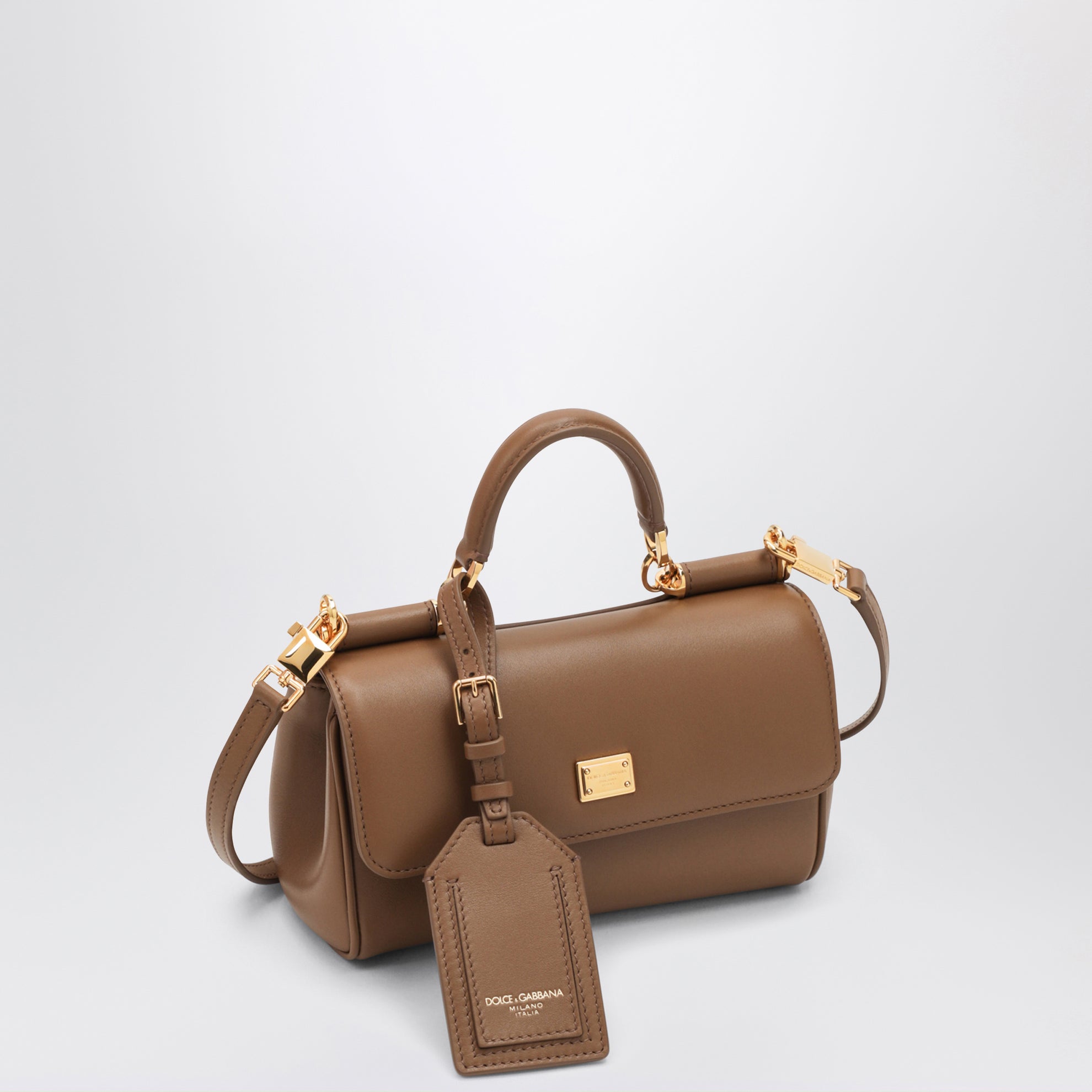 Mini My Sicily Handtasche aus karamellfarbenem Leder