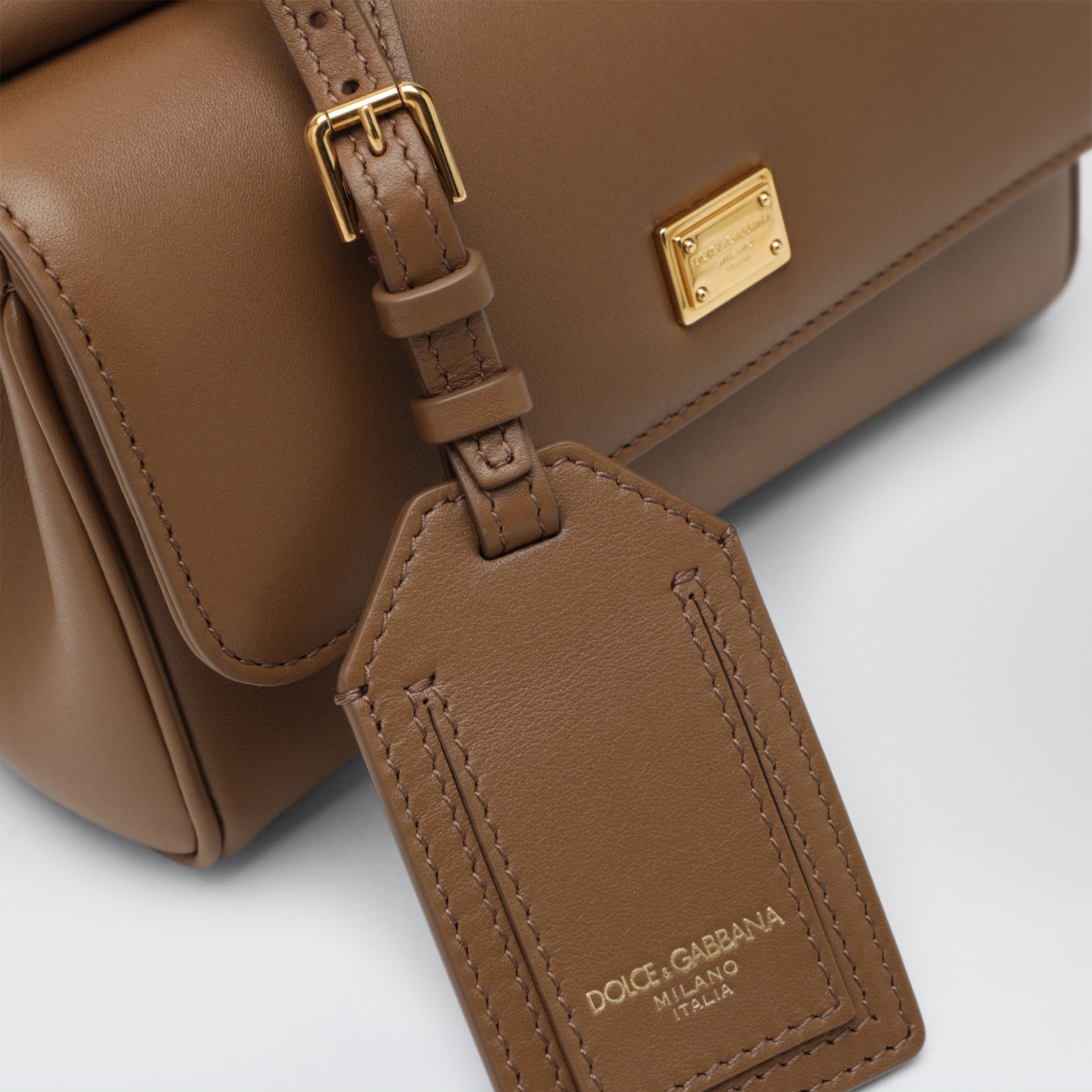 Mini My Sicily Handtasche aus karamellfarbenem Leder