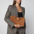 Medium Vittoria suede bag in camel