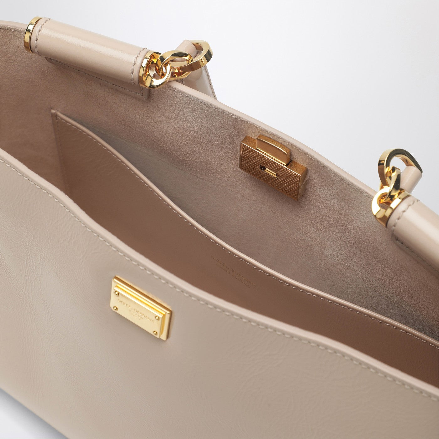 Borsa a mano Vittoria in pelle color carne