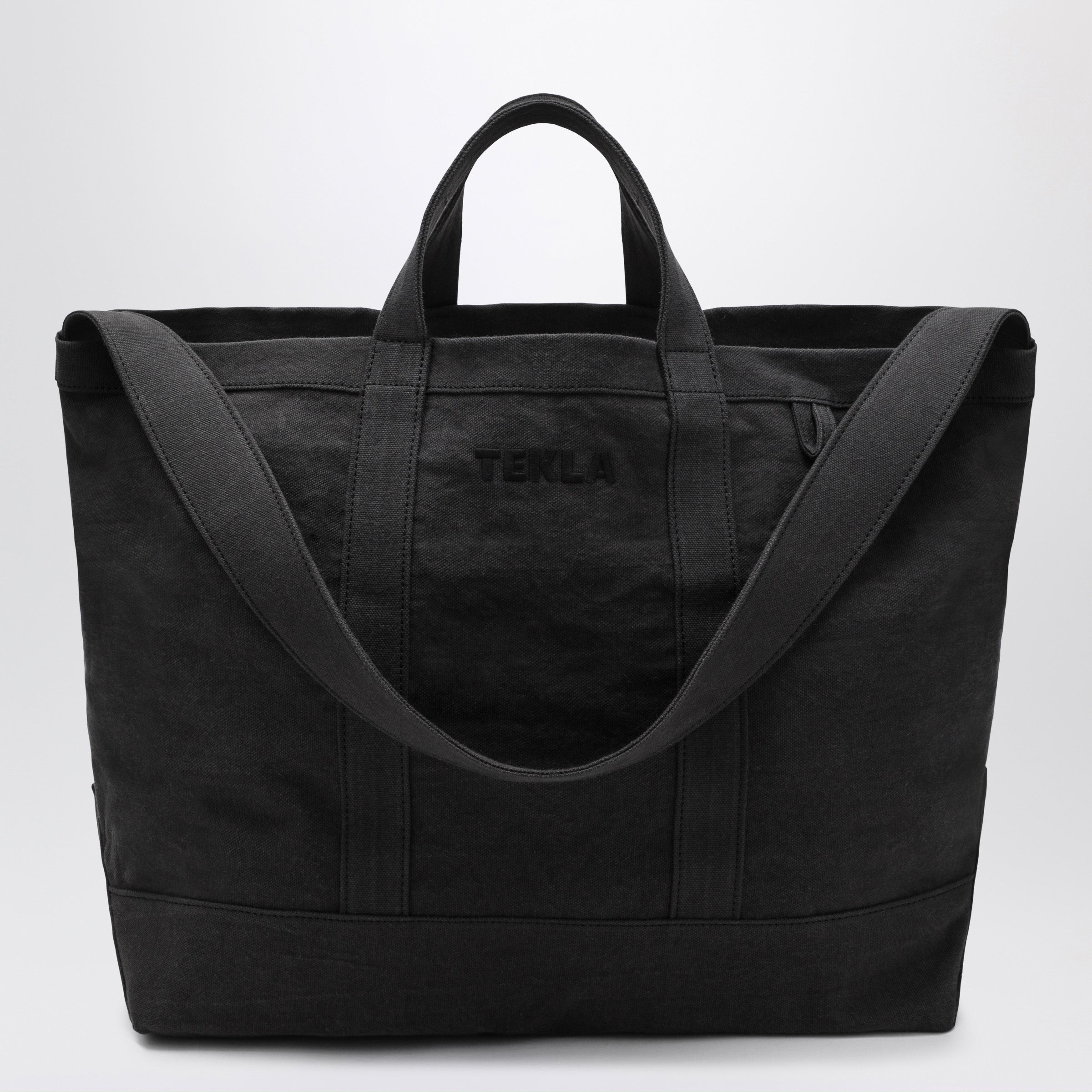 Tekla Beach bag in black cotton | TheDoubleF