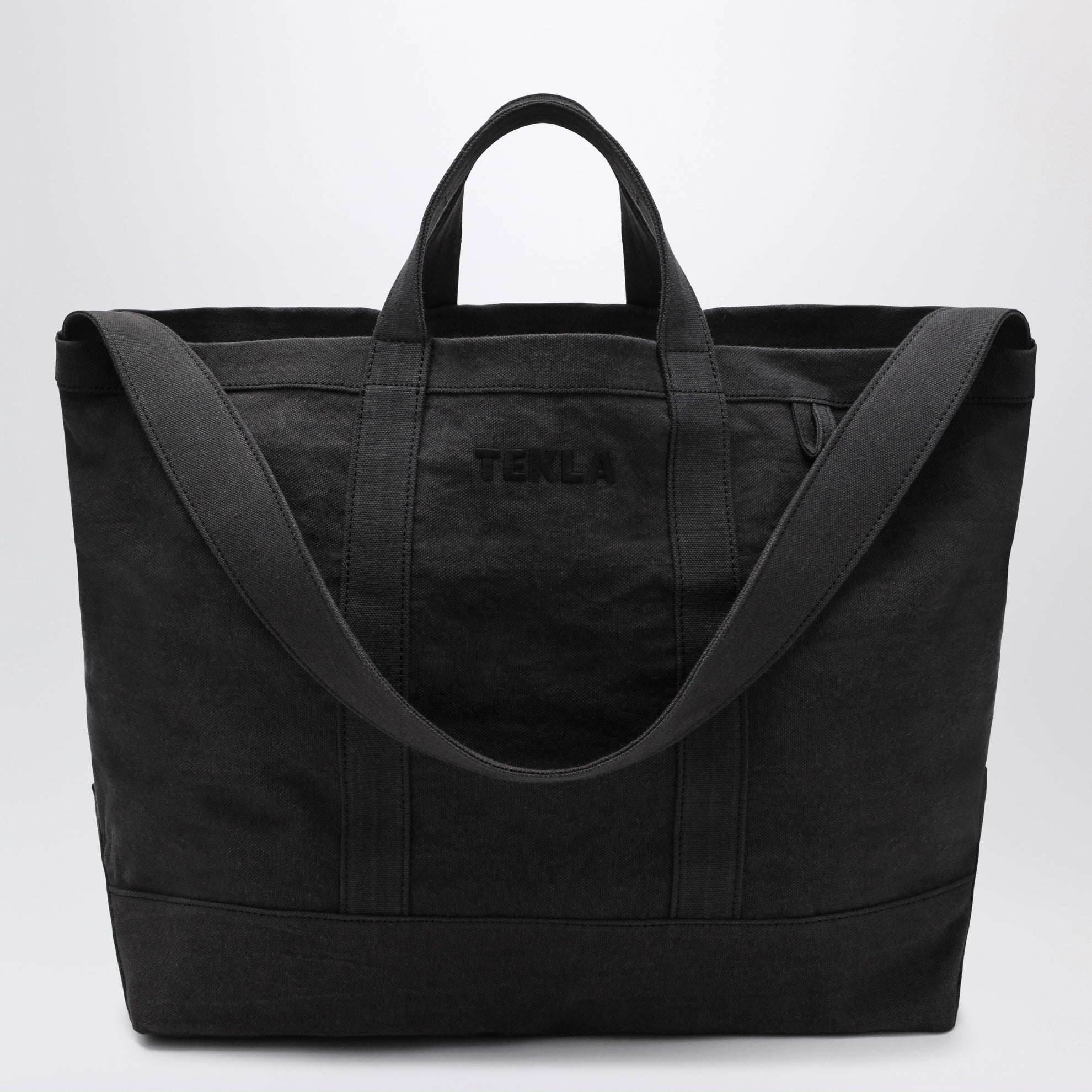 Strandtasche aus schwarzer Baumwolle