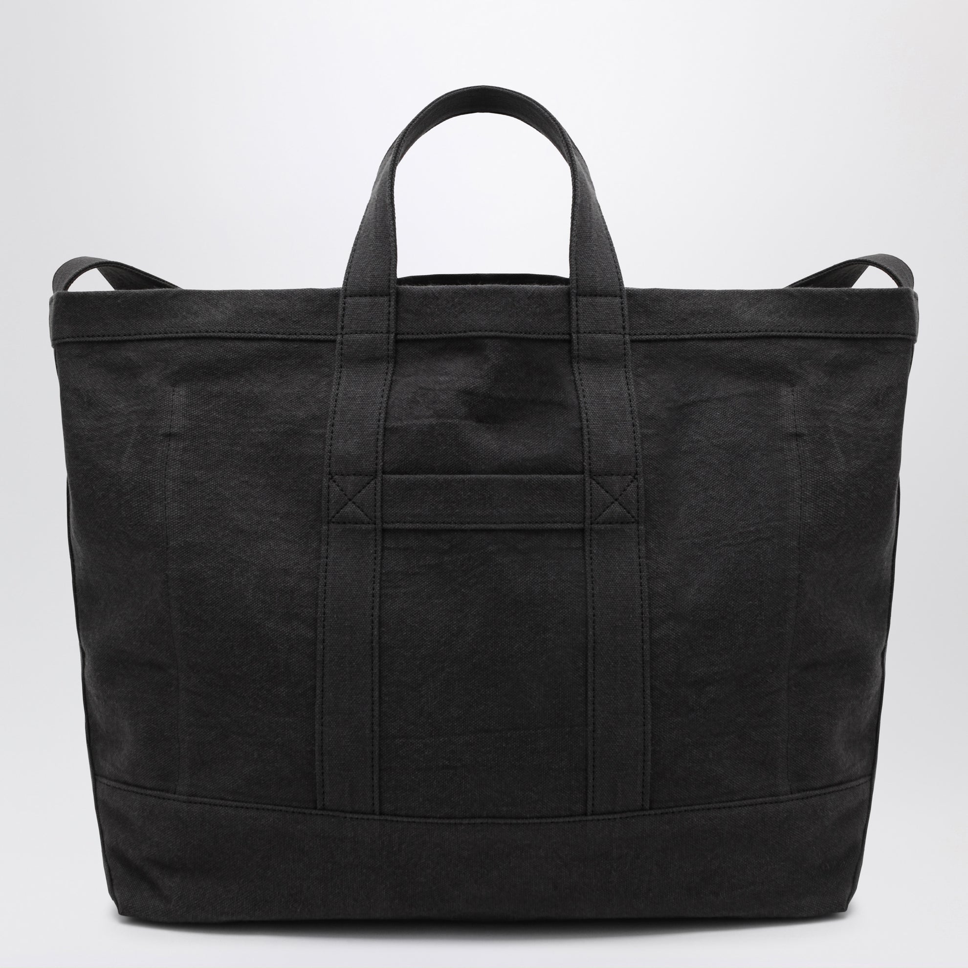 Strandtasche aus schwarzer Baumwolle