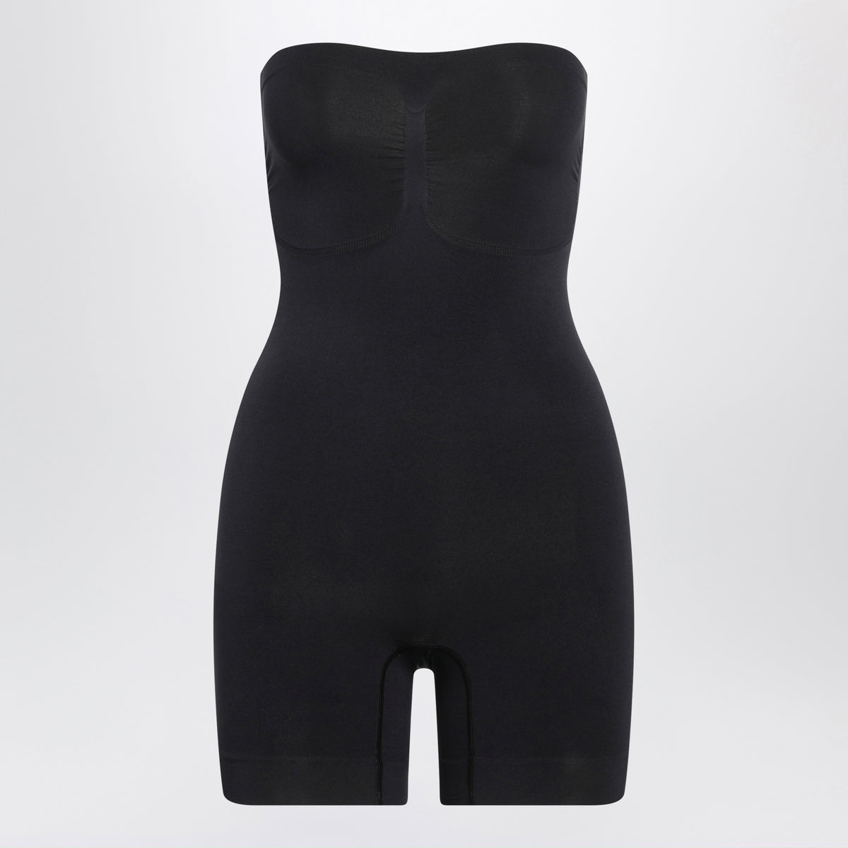 Black Seamless Sculpt strapless short shaping bodysuit