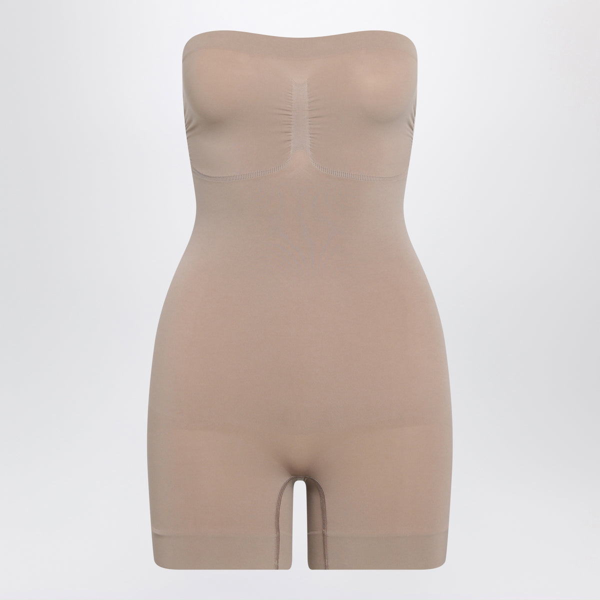 Sienna brown Seamless Sculpt strapless short shaping bodysuit