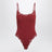 Body canotta Fits Everybody bordeaux in pizzo elasticizzato
