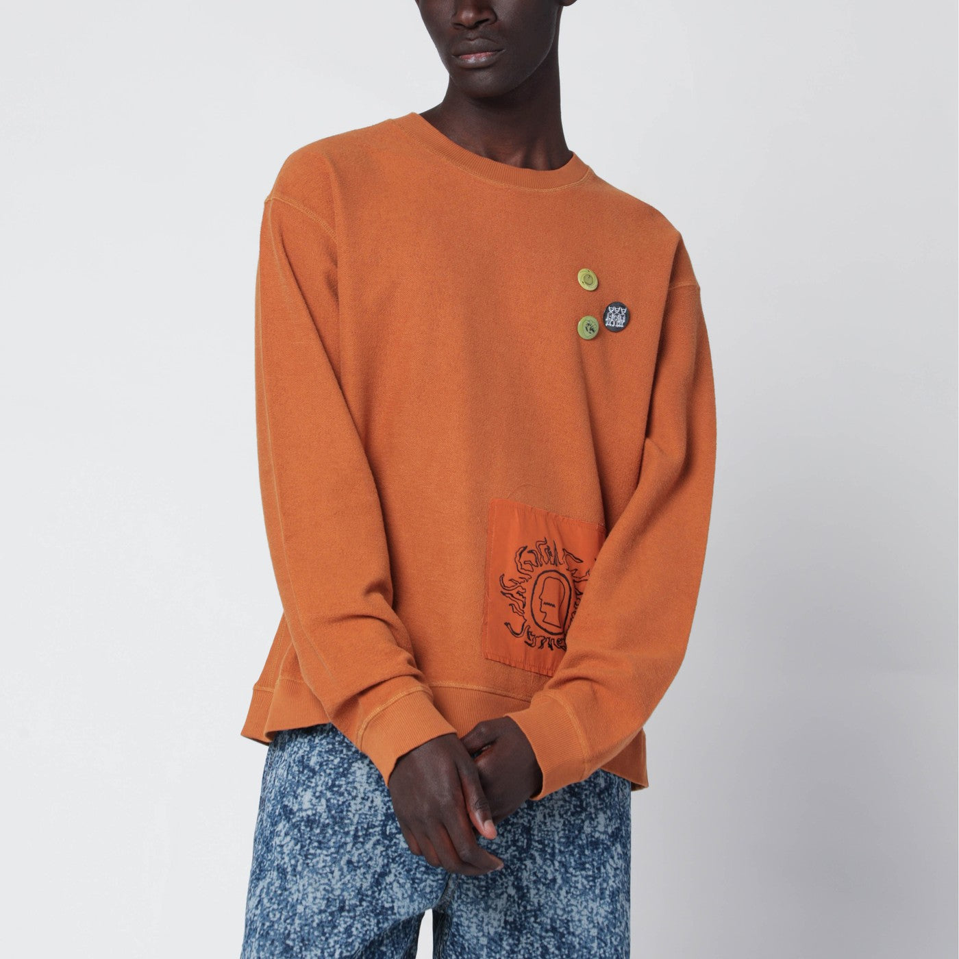 Earth-tone Gargoyle cotton sweatshirt